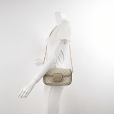 Gucci Horsebit 1955 Shoulder Bag GG Coated Canvas with Leather East West — thumbnail 2