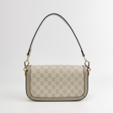Gucci Horsebit 1955 Shoulder Bag GG Coated Canvas with Leather East West — thumbnail 5