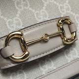 Gucci Horsebit 1955 Shoulder Bag GG Coated Canvas with Leather East West — thumbnail 8