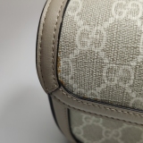Gucci Horsebit 1955 Shoulder Bag GG Coated Canvas with Leather East West — thumbnail 9