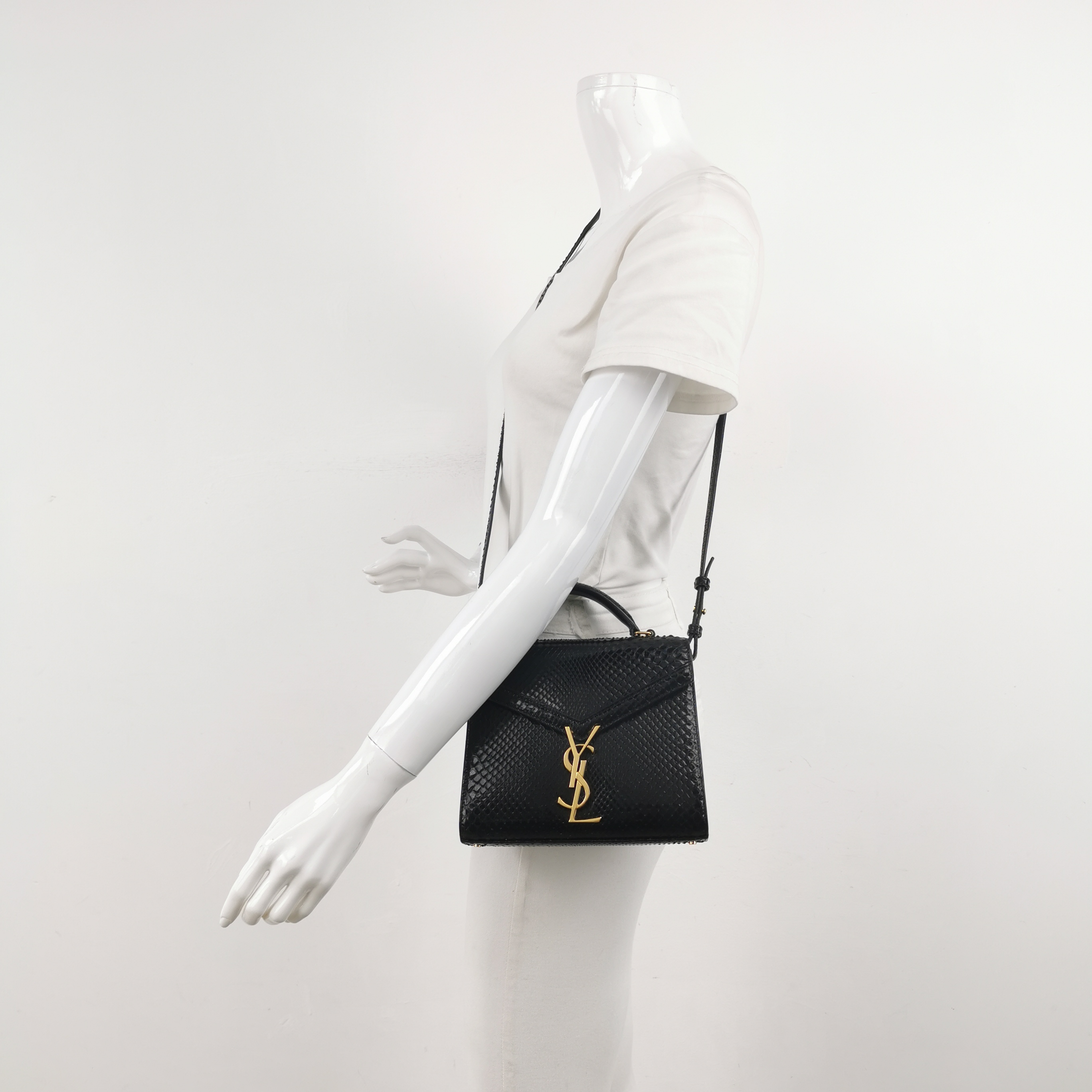 Saint Laurent Cassandra Top Handle Bag Leather Mini — alternate view