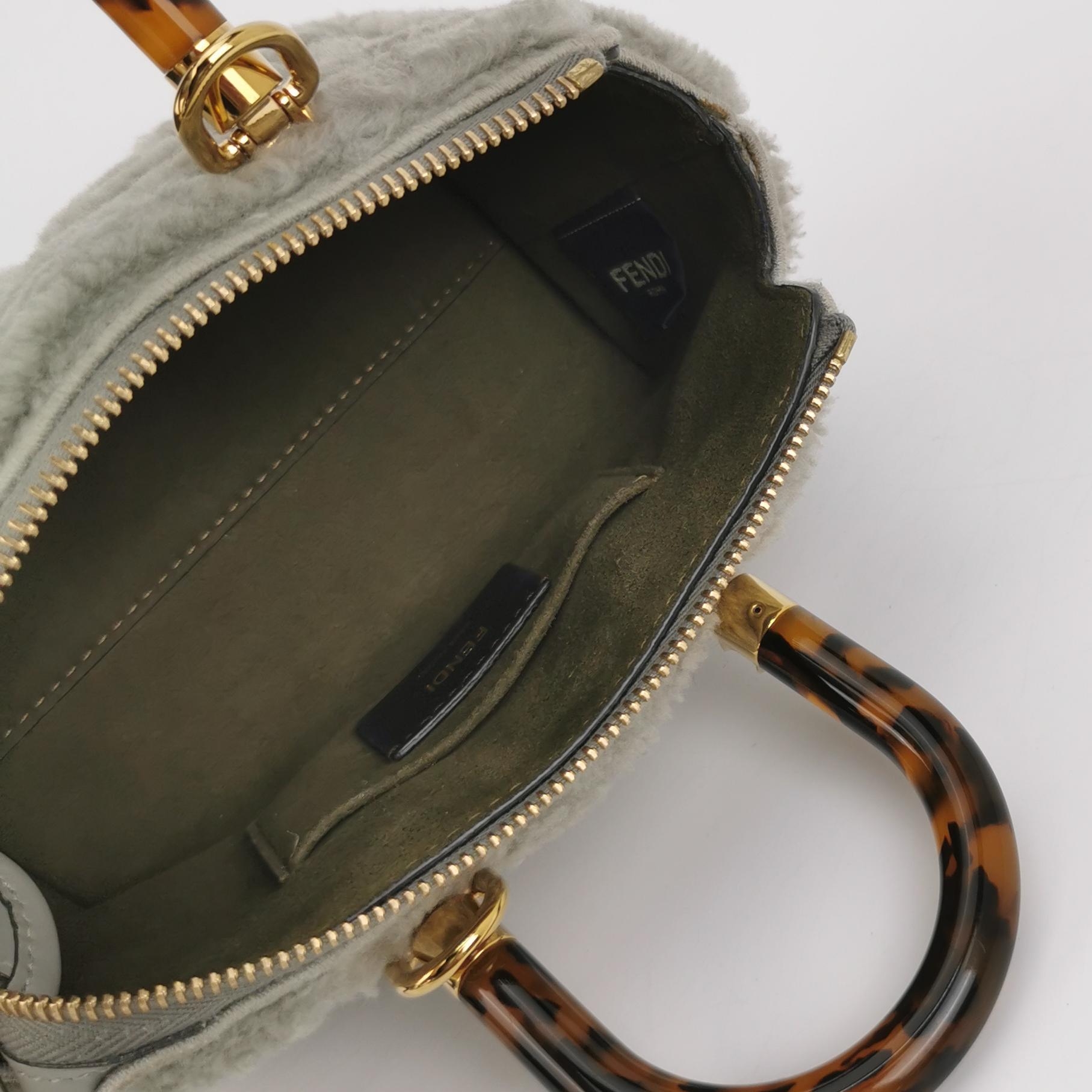  Fendi Logo By The Way Top Handle Bag Embossed Leather Mini — photo 7 of 14