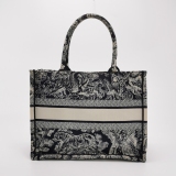Christian Dior Book Tote Embroidered Canvas Large — thumbnail 5