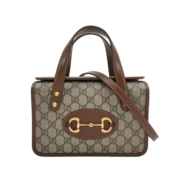 Gucci Horsebit 1955 Boston Bag GG Coated Canvas — pre-owned, Vierlot