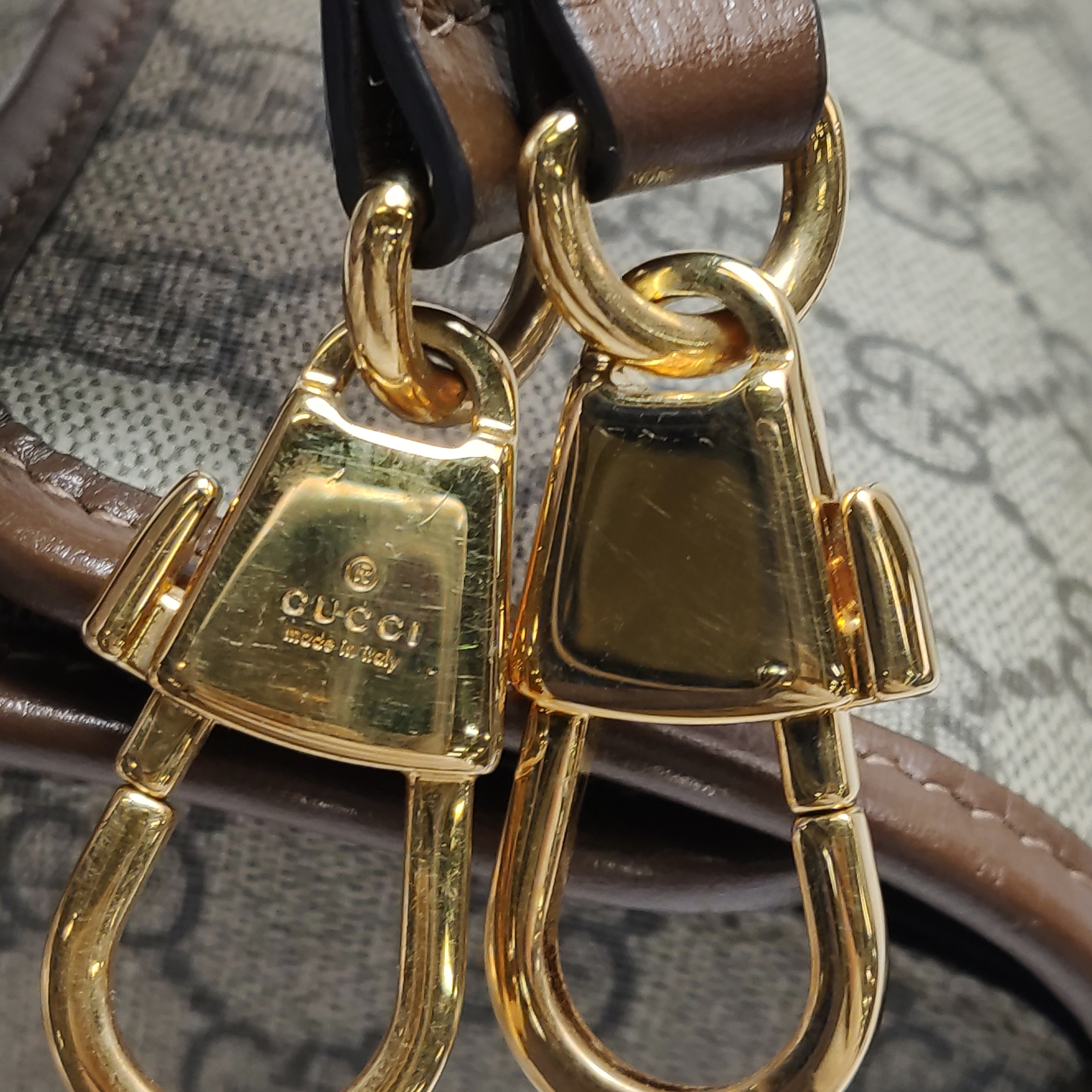 Gucci Horsebit 1955 Boston Bag GG Coated Canvas — photo 14 of 14