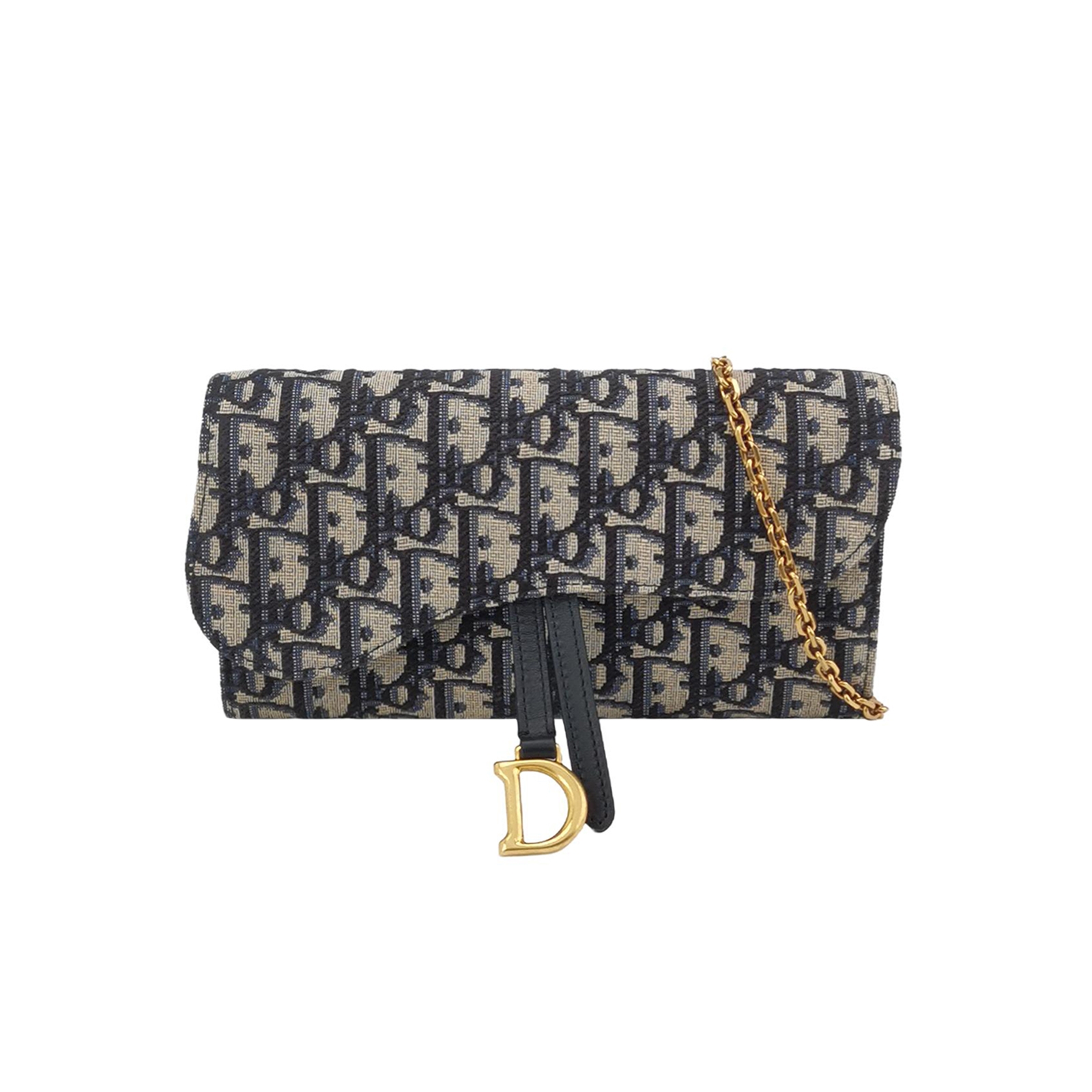 Christian Dior Saddle Chain Wallet Oblique Canvas — photo 1 of 8