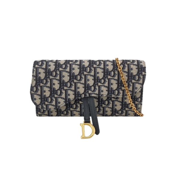 Christian Dior Saddle Chain Wallet Oblique Canvas — pre-owned, Vierlot