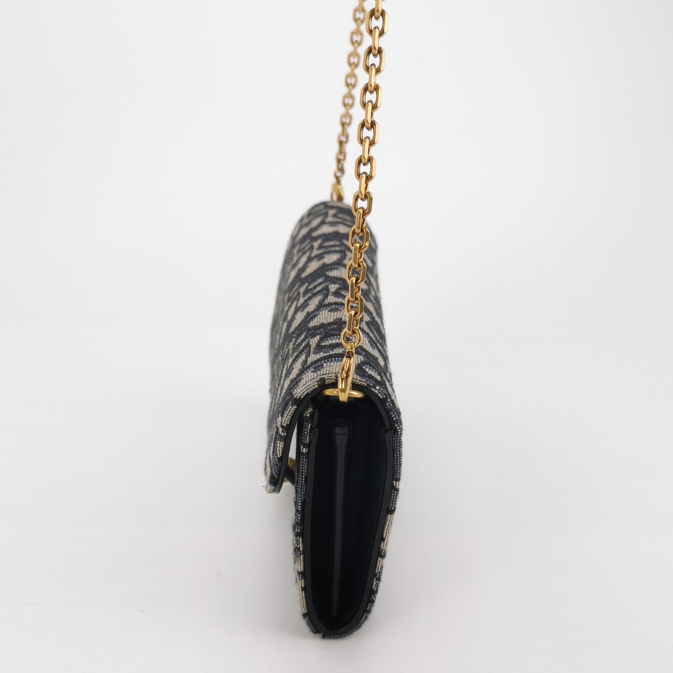 Christian Dior Saddle Chain Wallet Oblique Canvas — photo 3 of 8