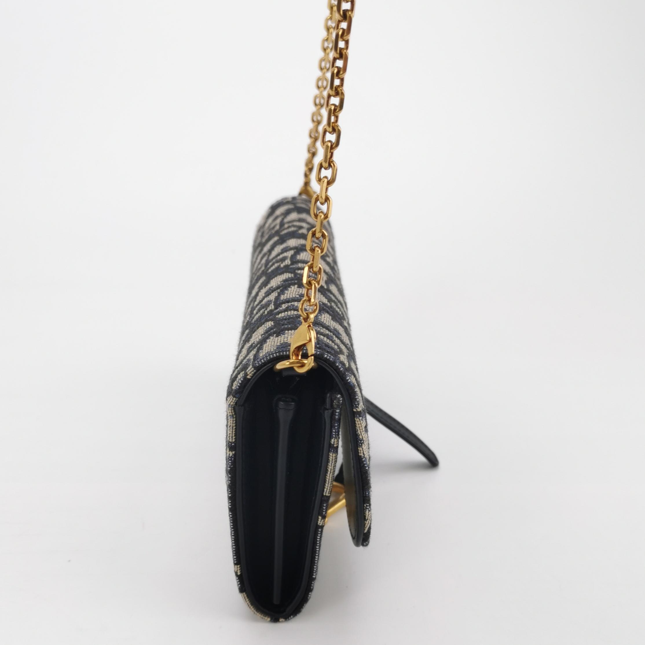 Christian Dior Saddle Chain Wallet Oblique Canvas — photo 4 of 8