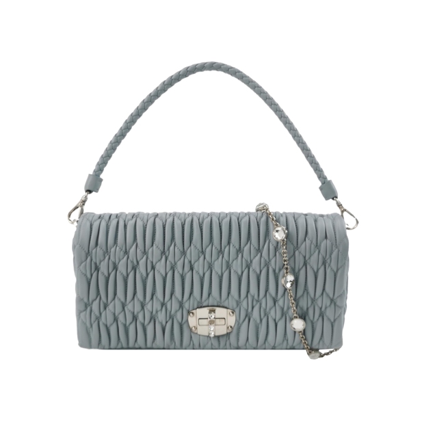 Miu Miu Crystal Clutch Matelasse Leather — pre-owned, Vierlot