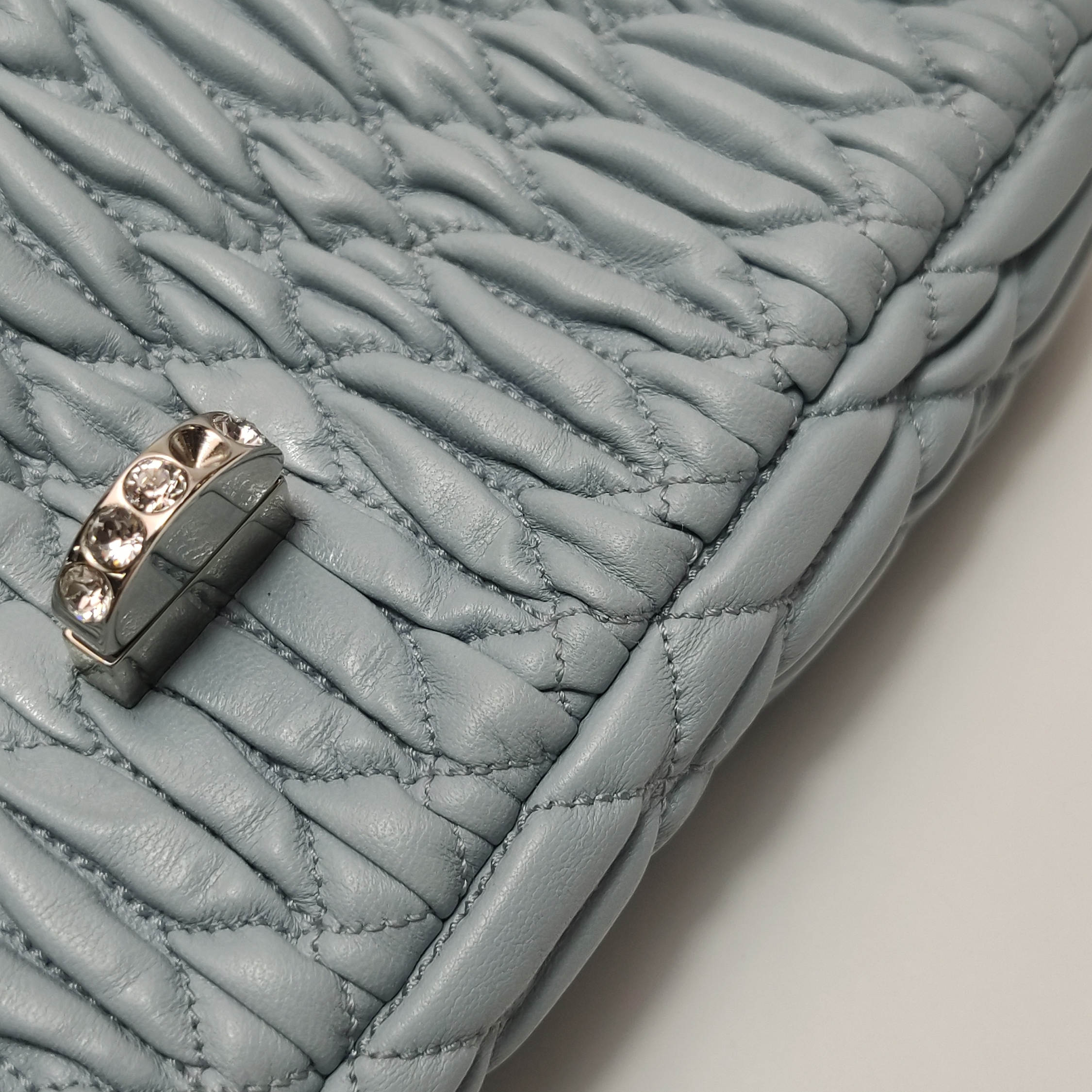 Miu Miu Crystal Clutch Matelasse Leather — photo 9 of 14