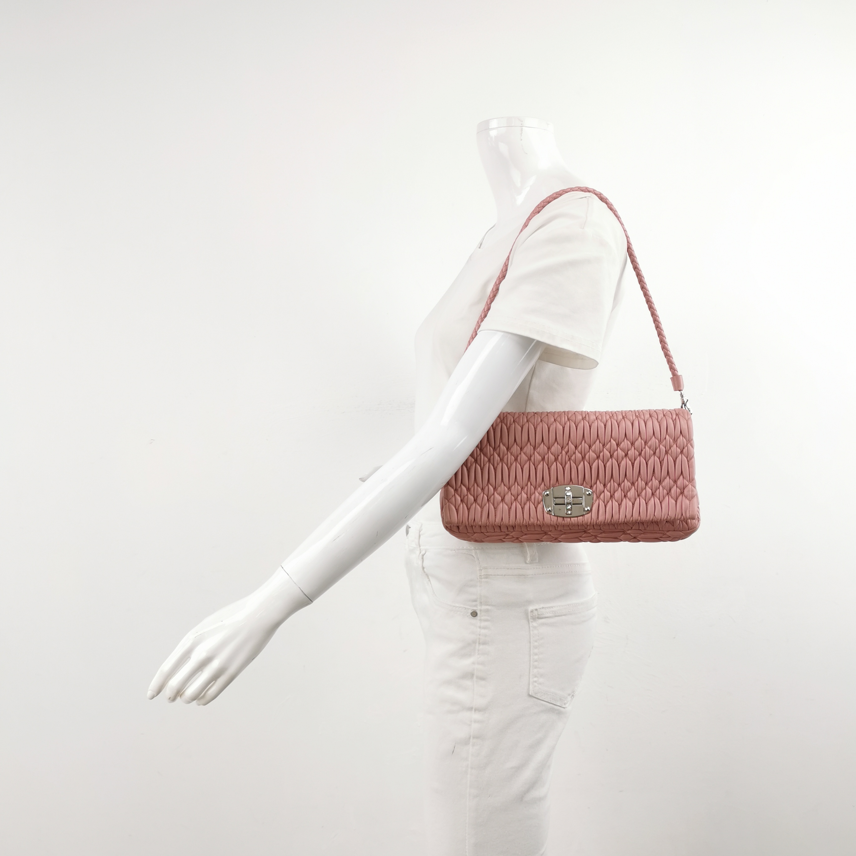 Miu Miu Crystal Clutch Matelasse Leather — alternate view
