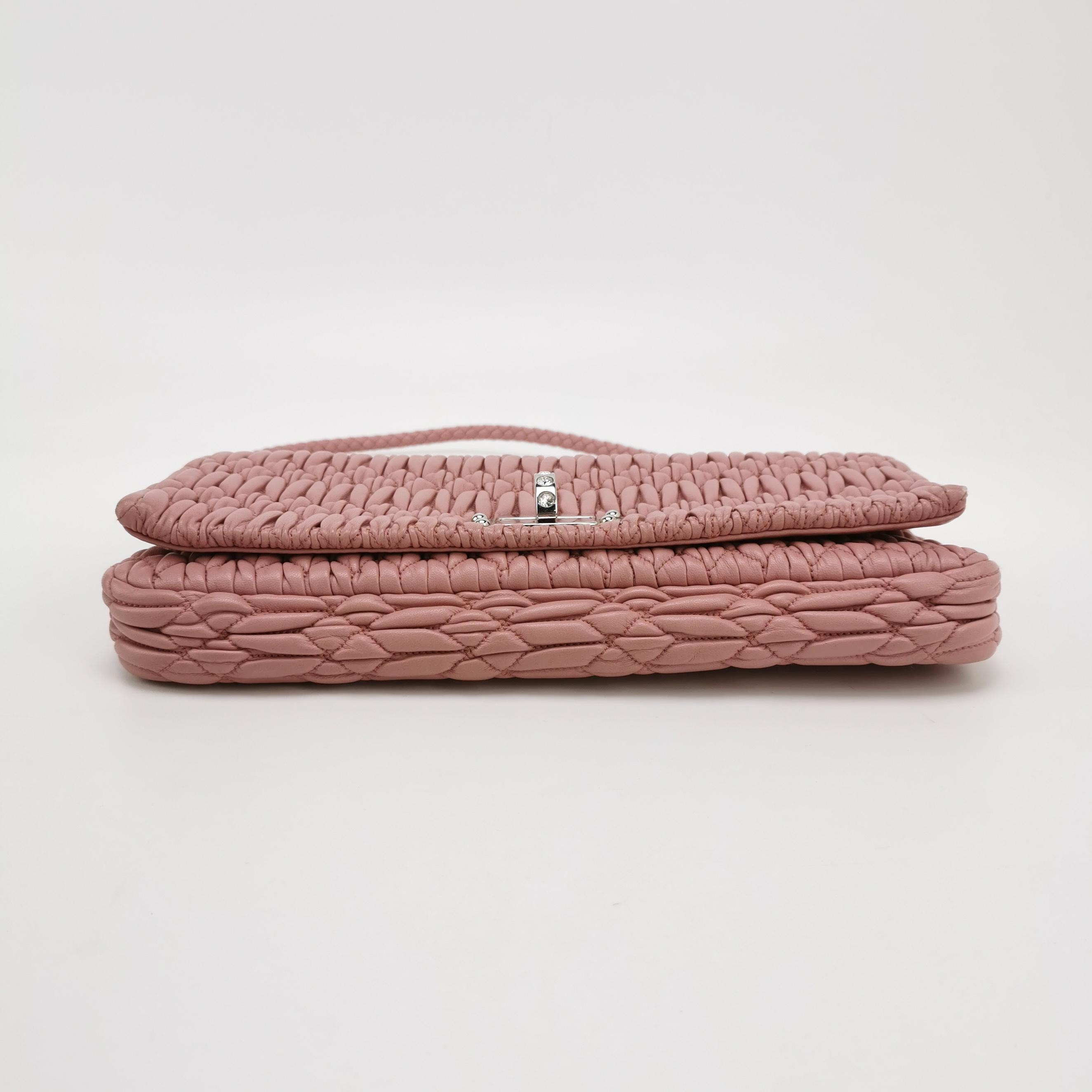 Miu Miu Crystal Clutch Matelasse Leather — photo 6 of 12