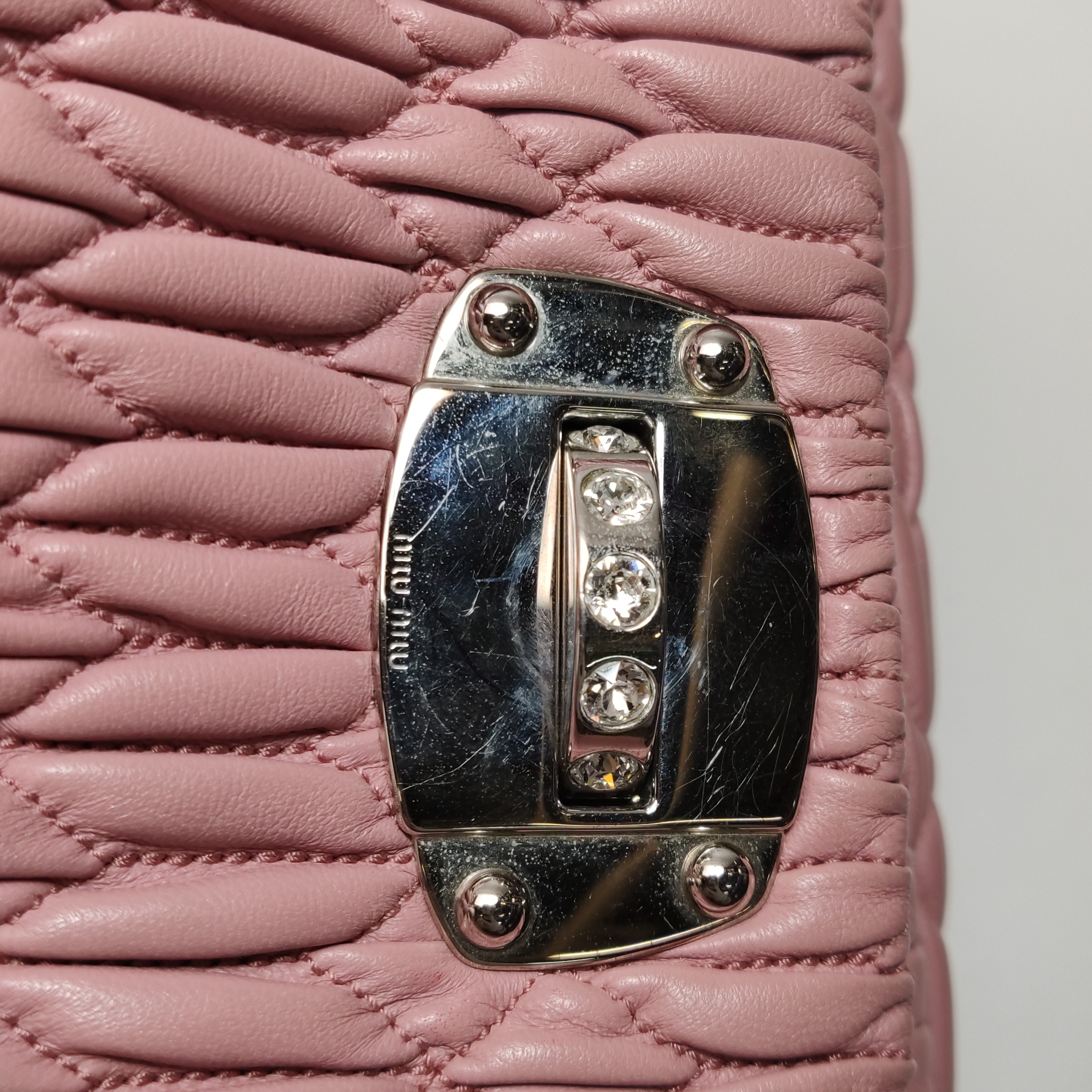 Miu Miu Crystal Clutch Matelasse Leather — photo 9 of 12