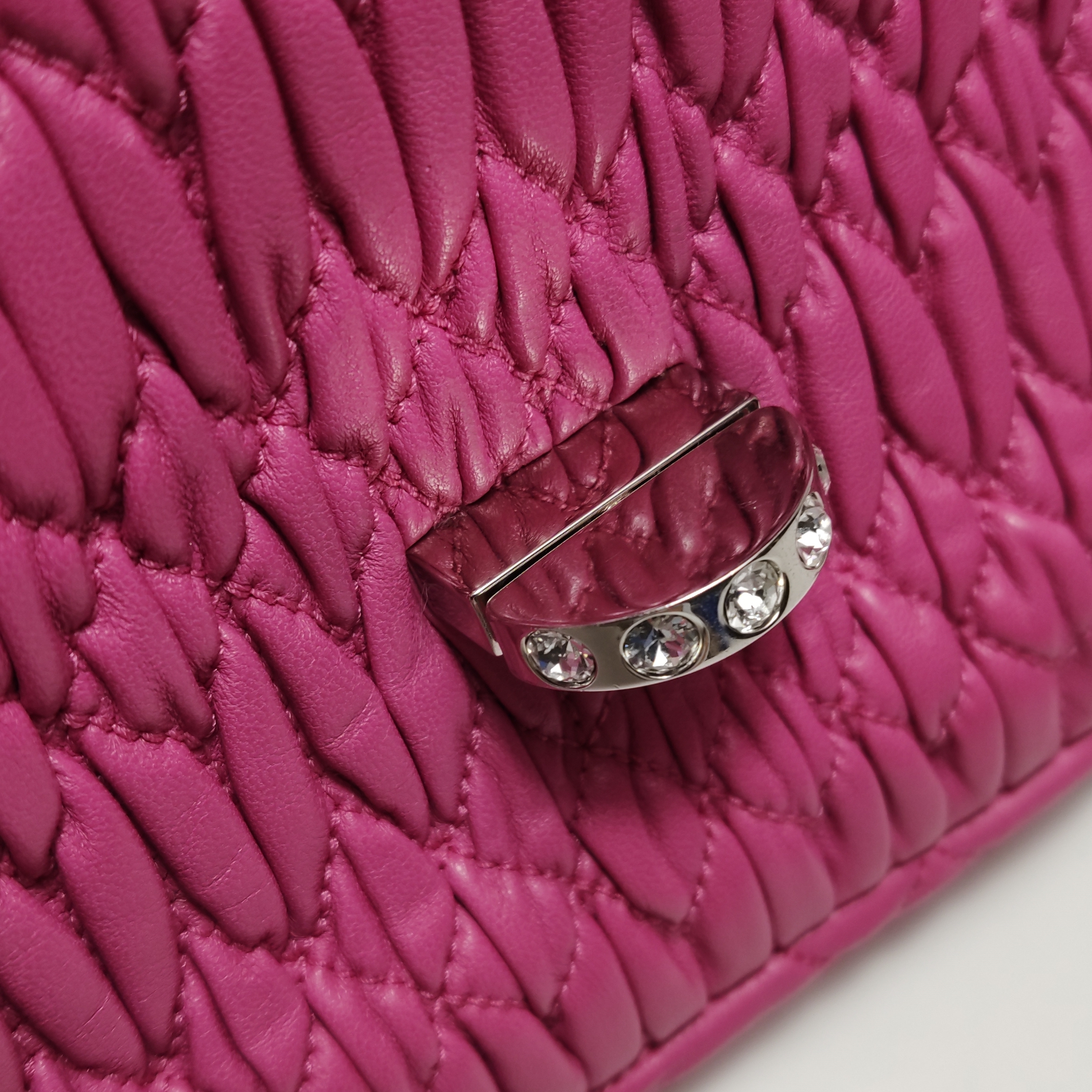 Miu Miu Crystal Clutch Matelasse Leather — photo 10 of 15