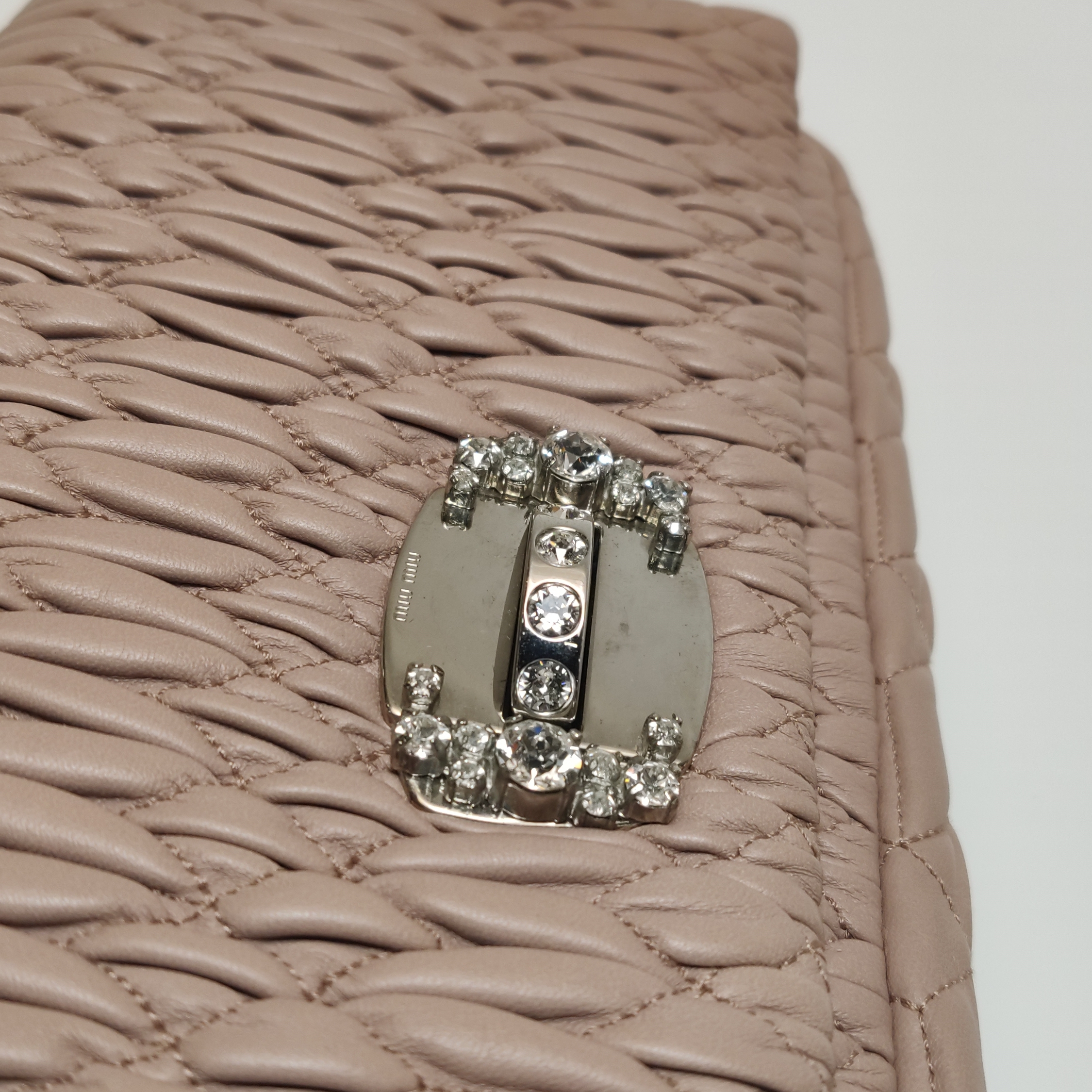 Miu Miu Crystal Clutch Matelasse Leather — photo 8 of 14