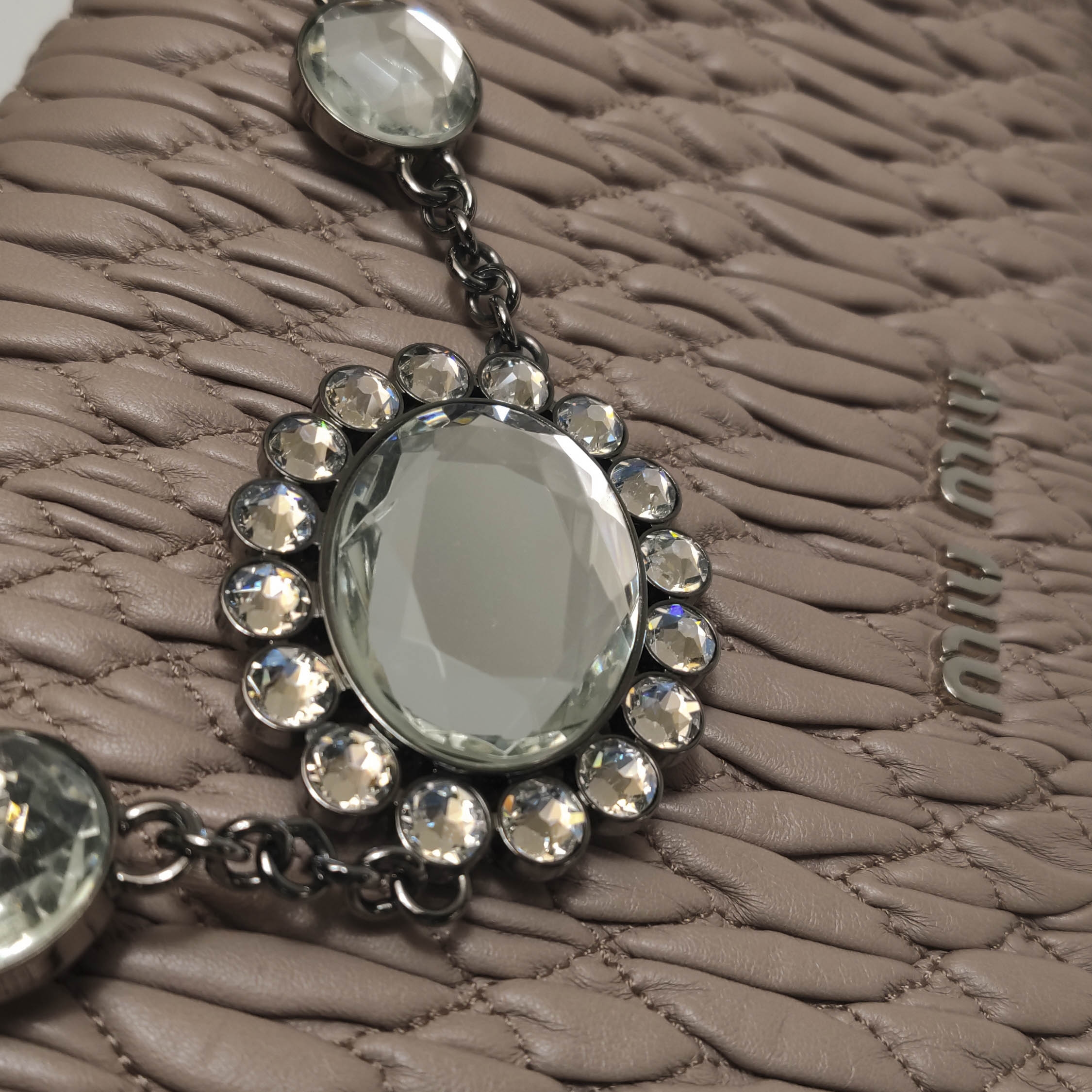 Miu Miu Crystal Clutch Matelasse Leather — photo 9 of 14