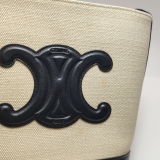 Celine Cuir Triomphe Bucket Bag Canvas Leather Small — thumbnail 9