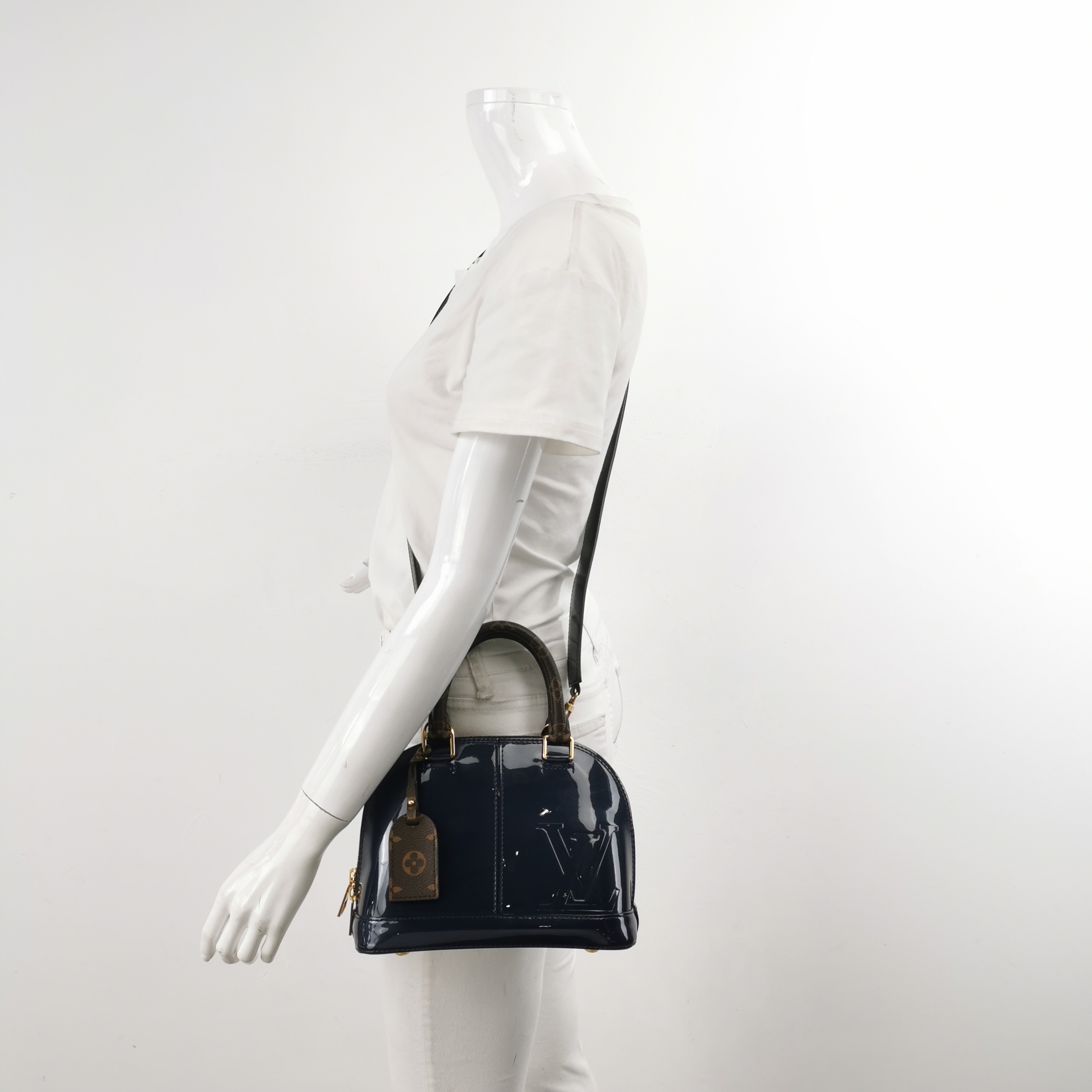 Louis Vuitton(LV) Alma Handbag Vernis with Monogram Canvas BB — alternate view