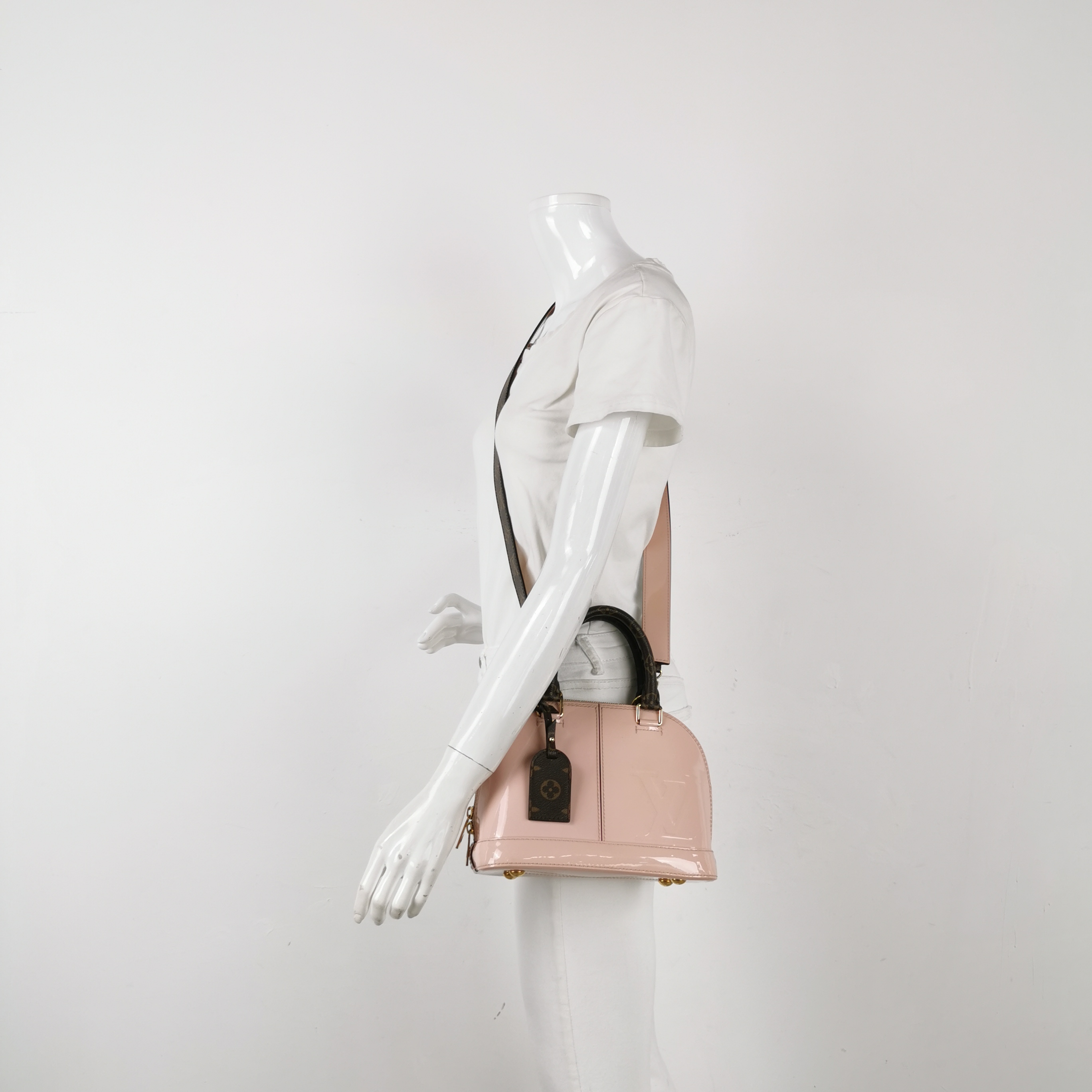Louis Vuitton(LV) Alma Handbag Vernis with Monogram Canvas BB — alternate view