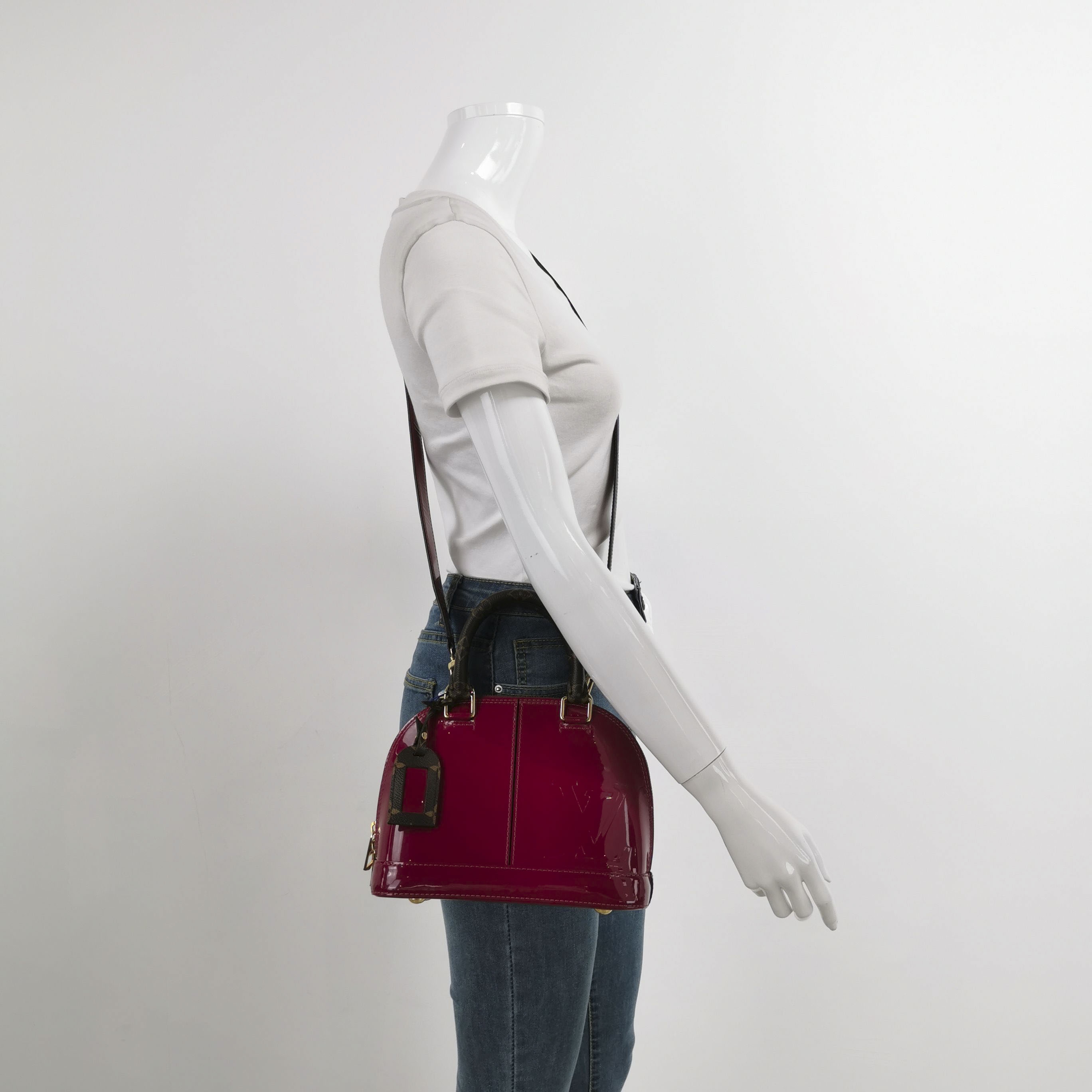 Louis Vuitton(LV) Alma Handbag Vernis with Monogram Canvas BB — alternate view