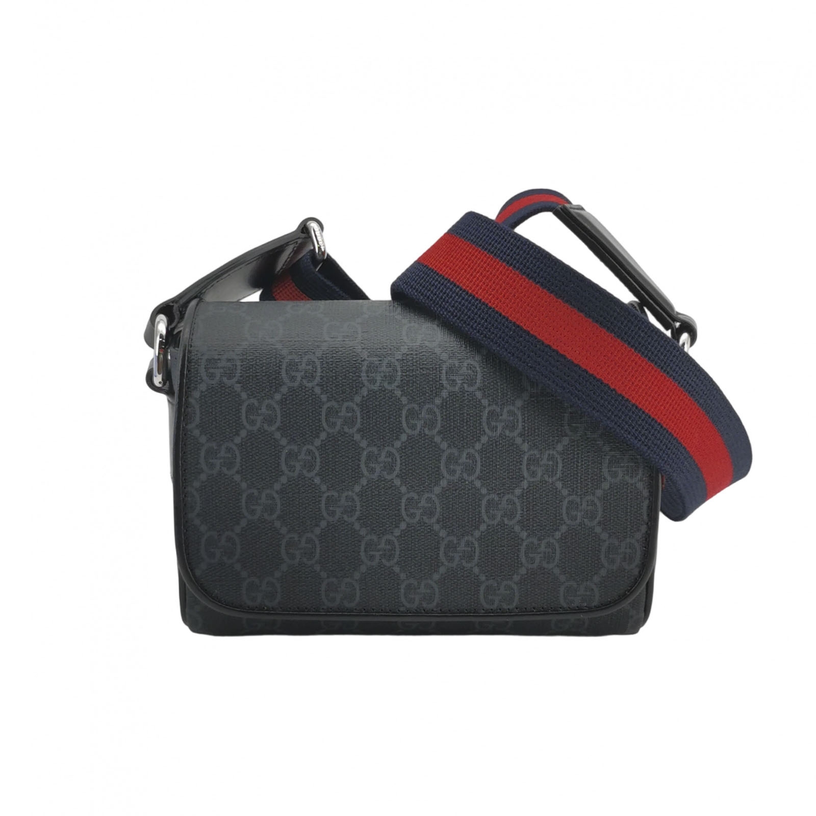 Gucci Flap Crossbody Bag GG Rubber Effect Super Mini — photo 1 of 12