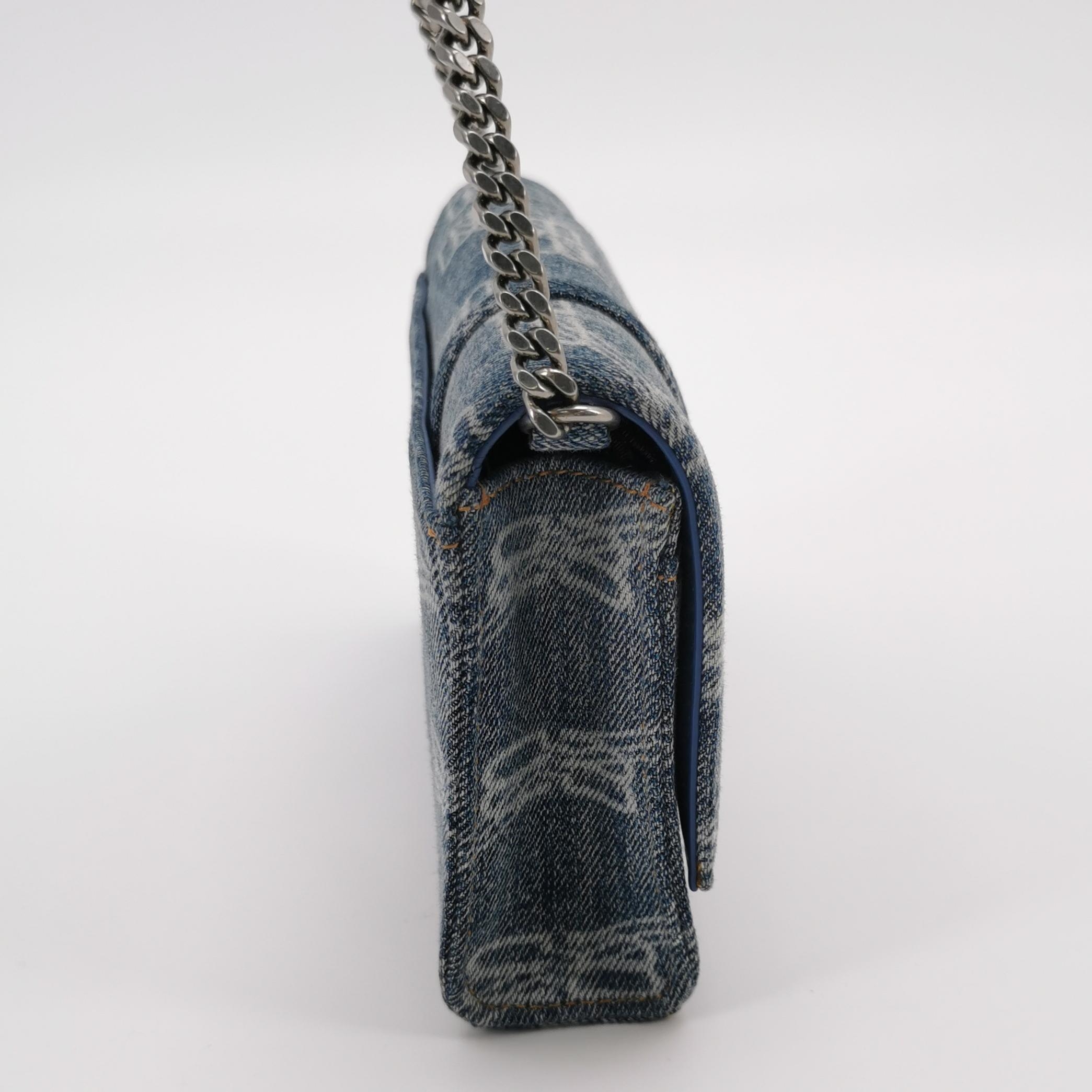 Balenciaga Hourglass Chain Wallet BB Monogram Denim — photo 4 of 14