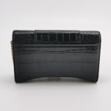 Balenciaga Hourglass Chain Wallet Crocodile Embossed Leather — thumbnail 5