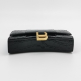 Balenciaga Hourglass Chain Wallet Crocodile Embossed Leather — thumbnail 6