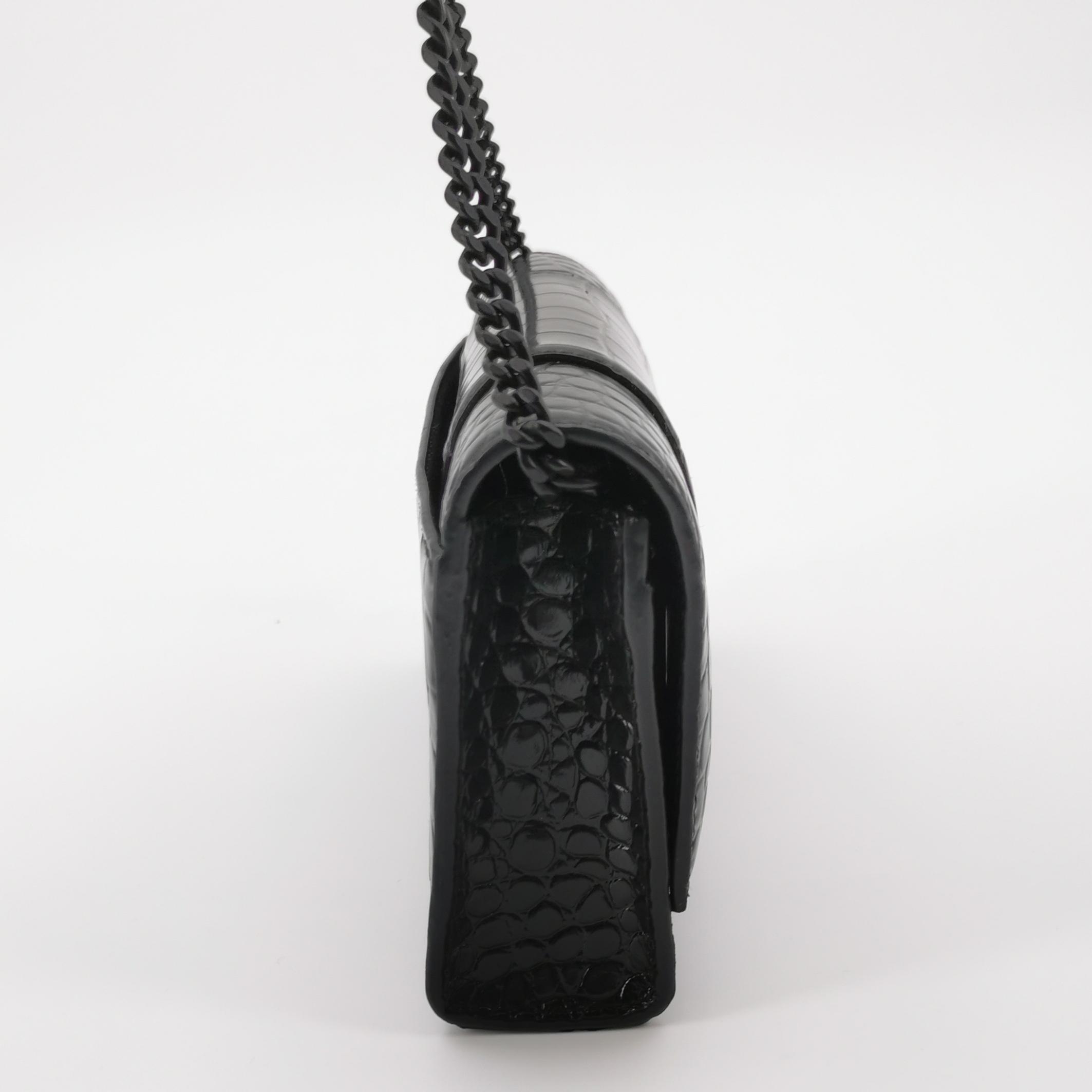 Balenciaga Hourglass Chain Wallet Crocodile Embossed Leather — photo 4 of 15