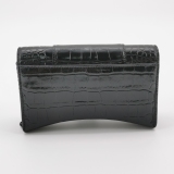 Balenciaga Hourglass Chain Wallet Crocodile Embossed Leather — thumbnail 5