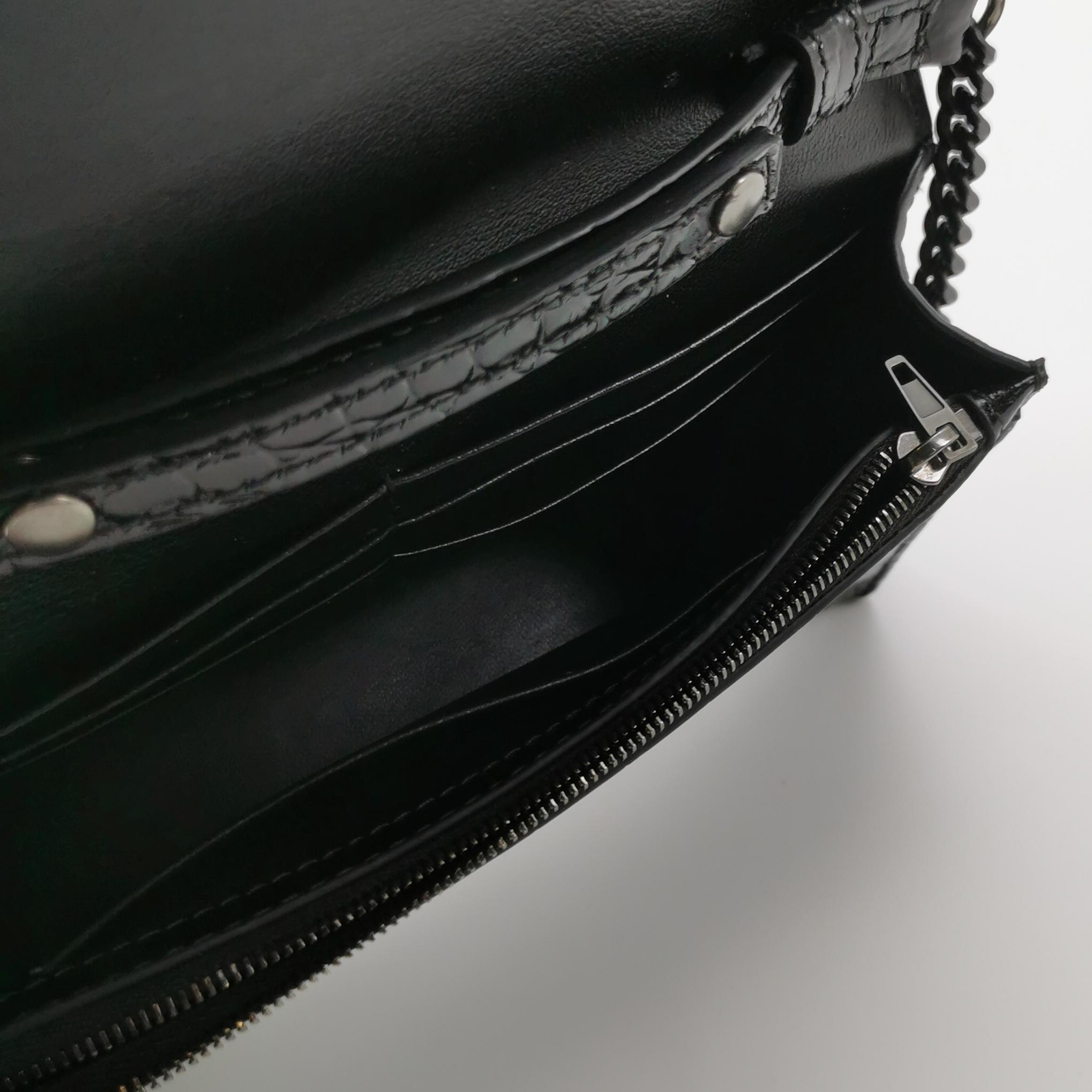 Balenciaga Hourglass Chain Wallet Crocodile Embossed Leather — photo 7 of 15