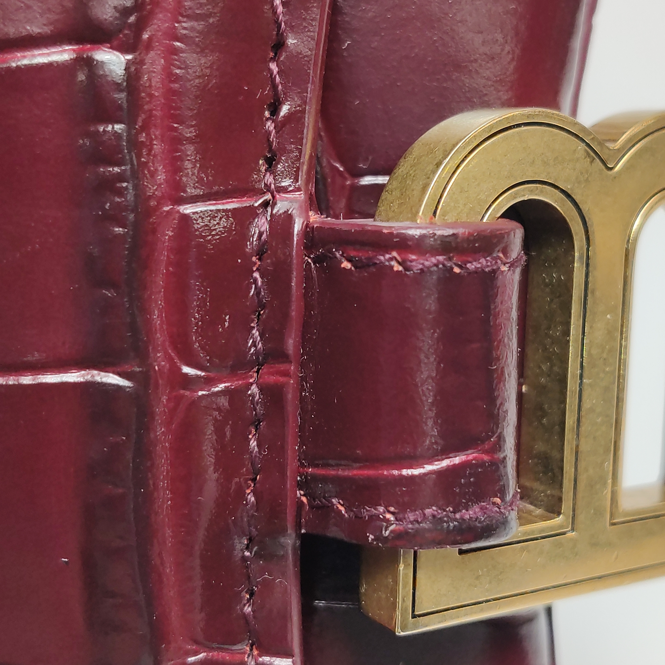 Balenciaga Hourglass Chain Wallet Crocodile Embossed Leather — photo 13 of 15