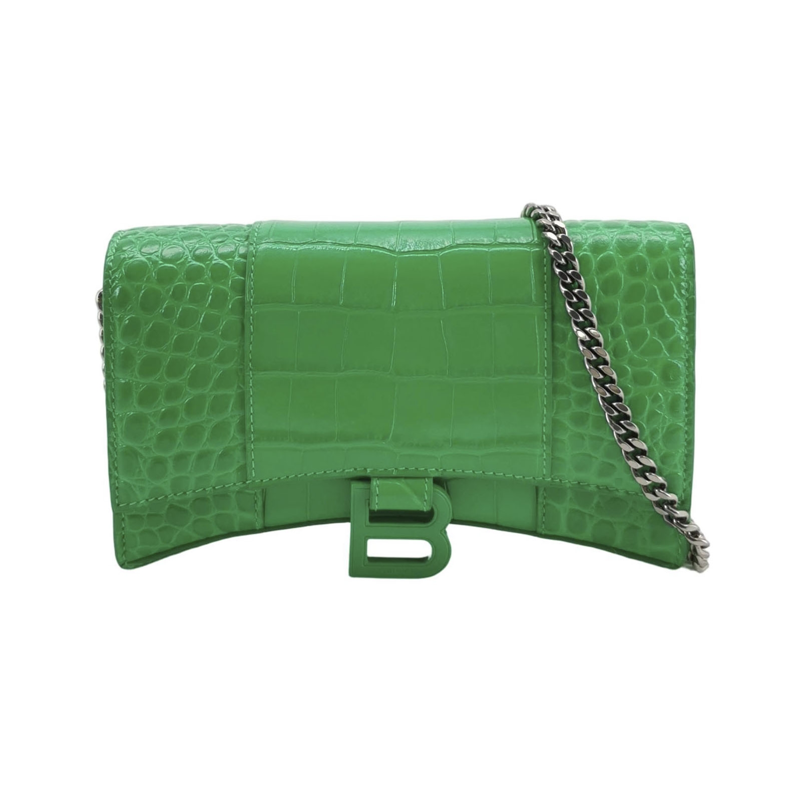 Balenciaga Hourglass Chain Wallet Crocodile Embossed Leather — photo 1 of 14