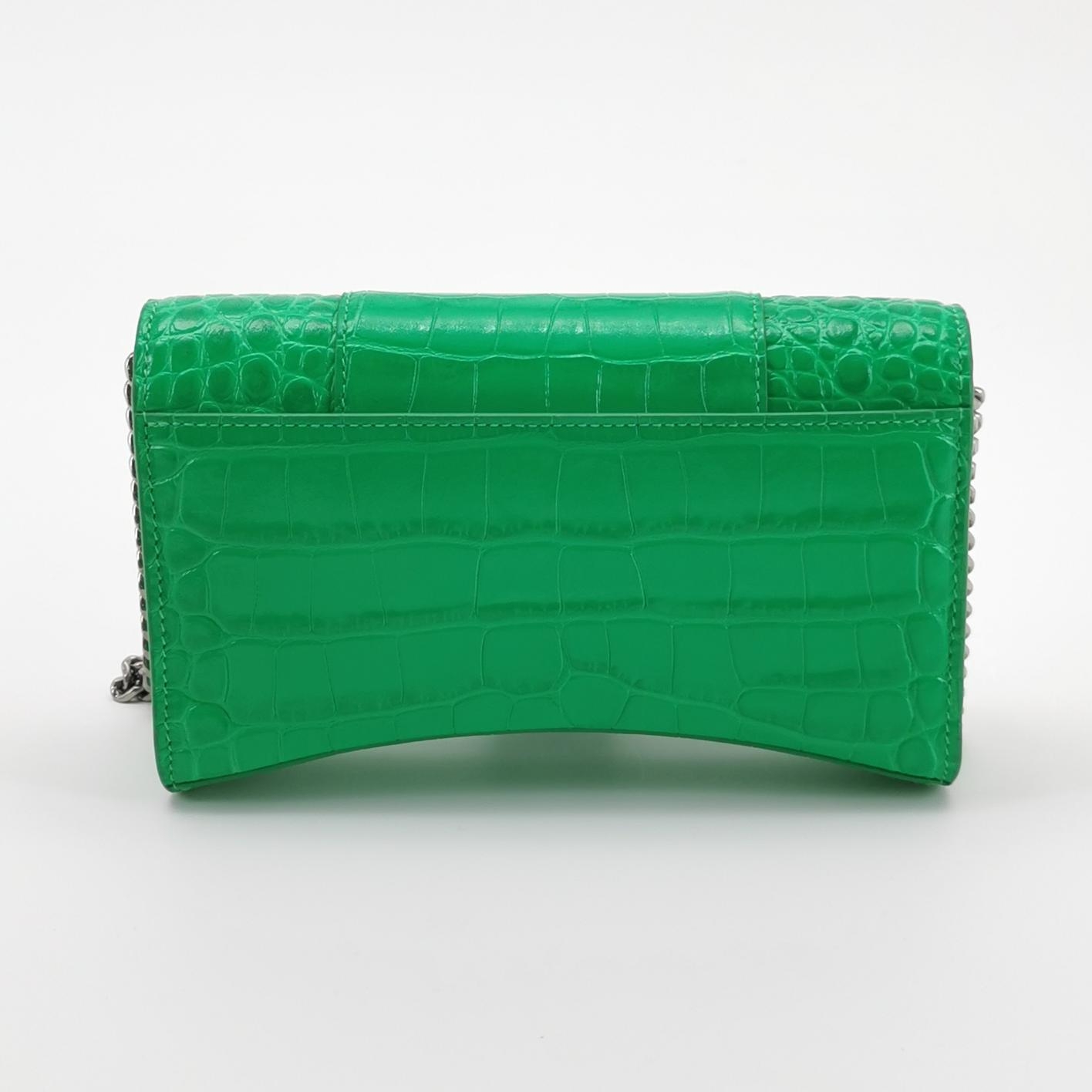 Balenciaga Hourglass Chain Wallet Crocodile Embossed Leather — photo 5 of 14