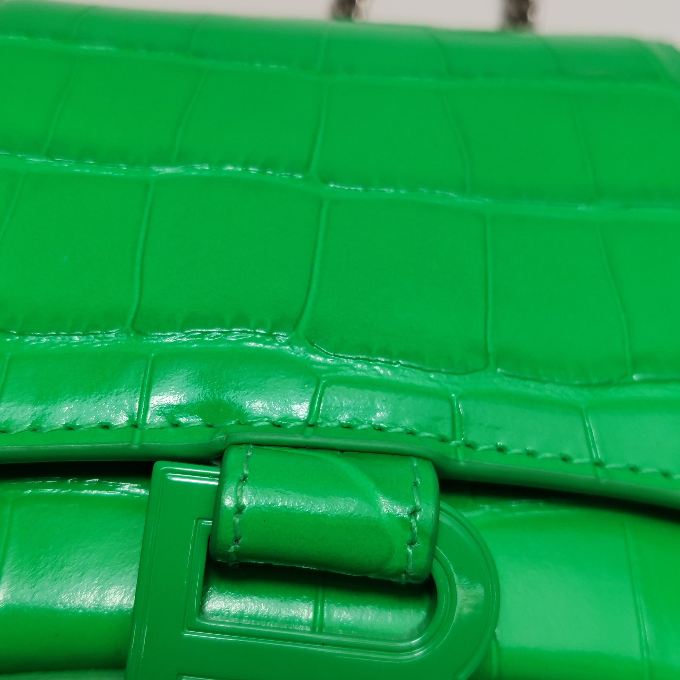 Balenciaga Hourglass Chain Wallet Crocodile Embossed Leather — photo 10 of 14