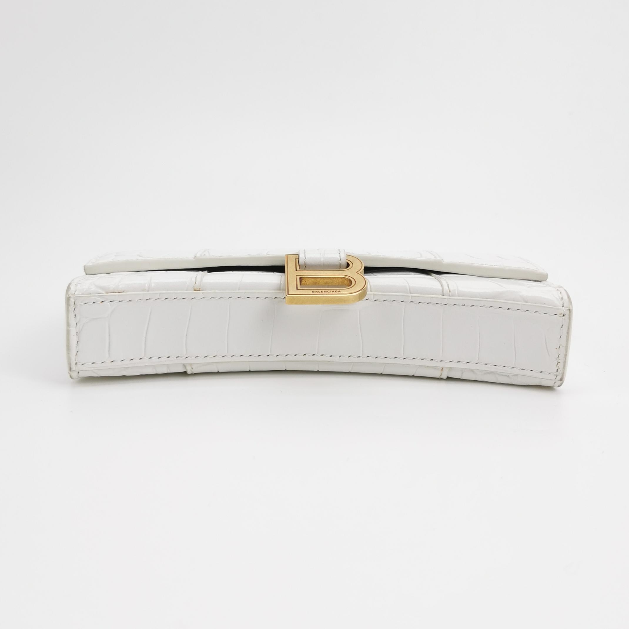 Balenciaga Hourglass Chain Wallet Crocodile Embossed Leather — photo 6 of 19