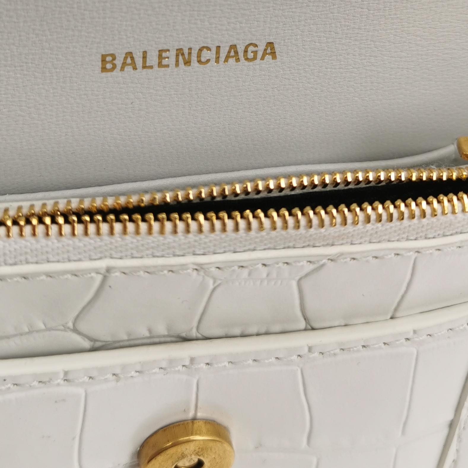Balenciaga Hourglass Chain Wallet Crocodile Embossed Leather — photo 10 of 19