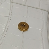 Balenciaga Hourglass Chain Wallet Crocodile Embossed Leather — thumbnail 12