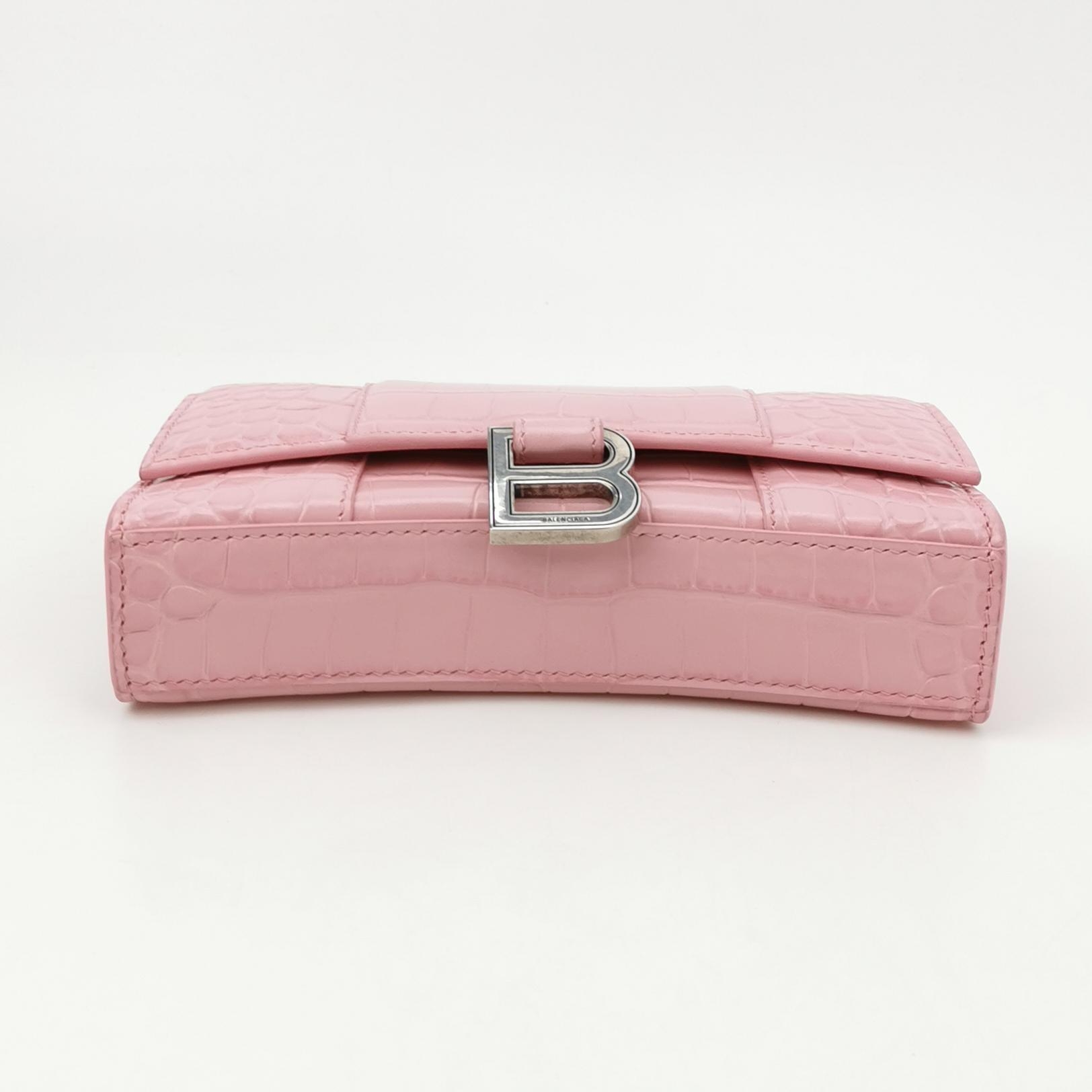 Balenciaga Hourglass Chain Wallet Crocodile Embossed Leather — photo 4 of 14
