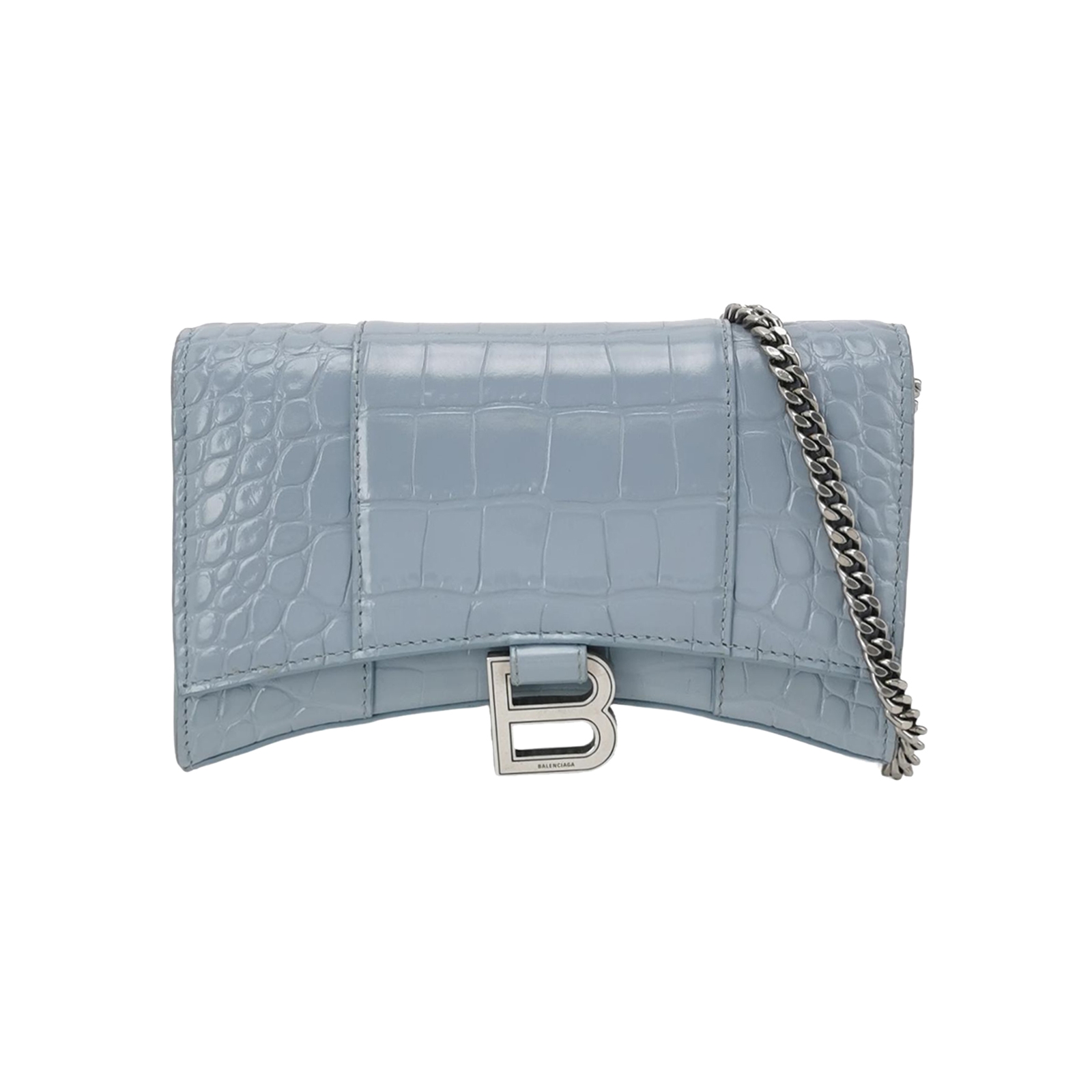 Balenciaga Hourglass Chain Wallet Crocodile Embossed Leather — photo 1 of 17