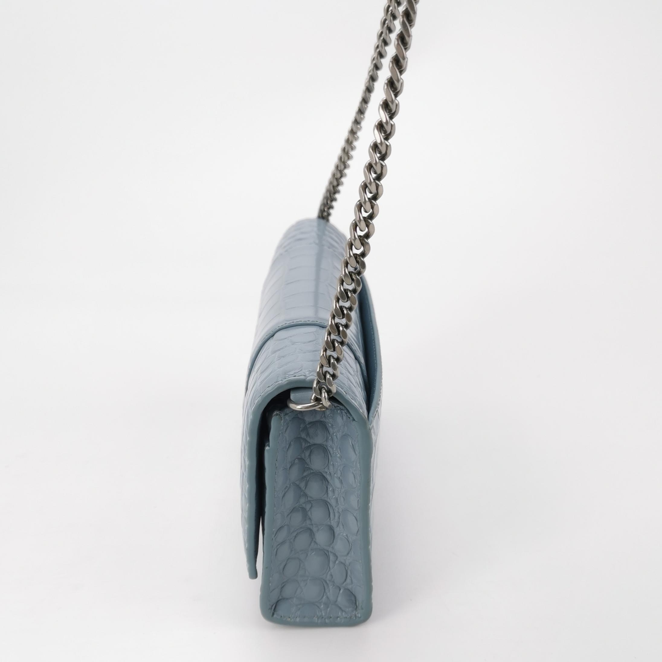 Balenciaga Hourglass Chain Wallet Crocodile Embossed Leather — photo 3 of 17