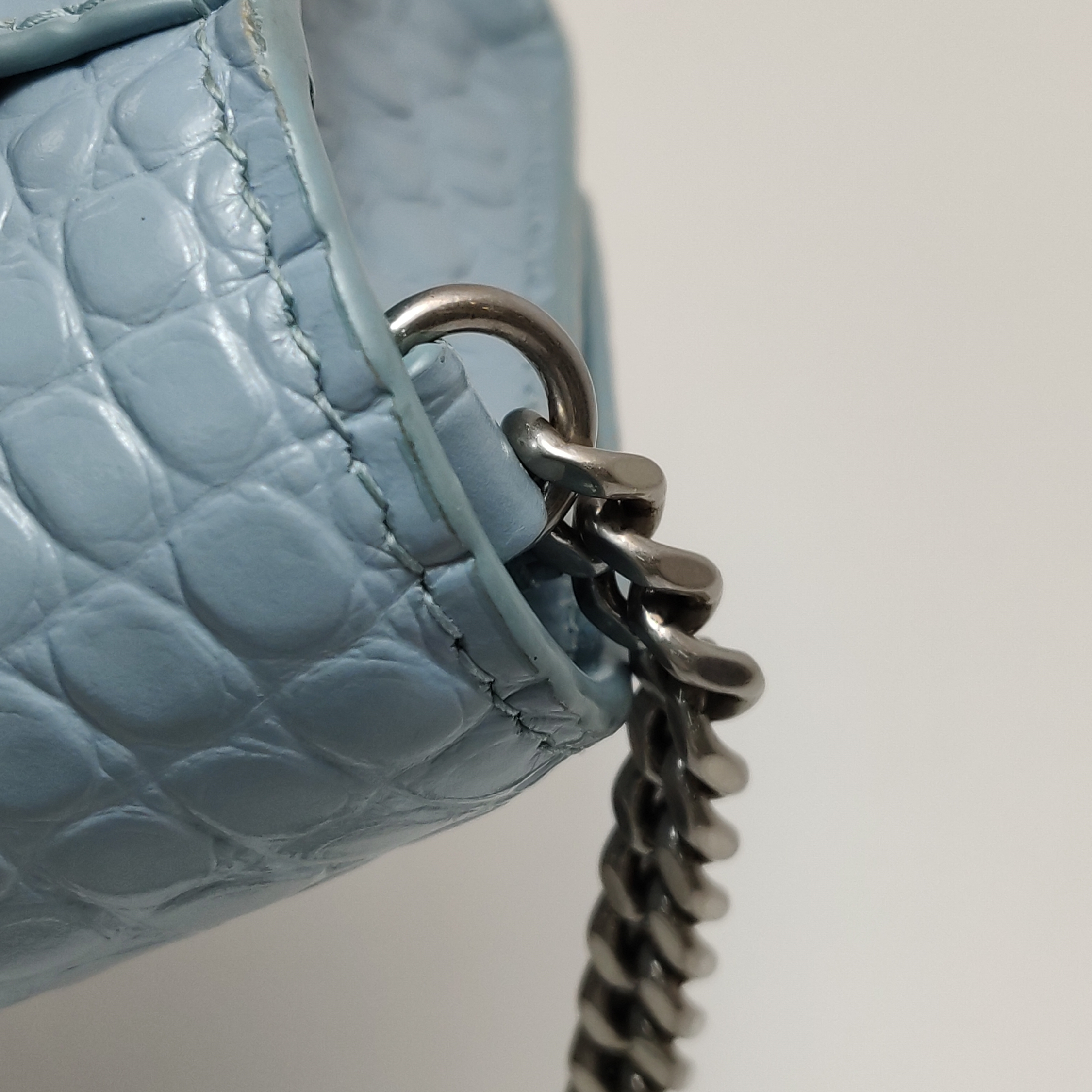 Balenciaga Hourglass Chain Wallet Crocodile Embossed Leather — photo 15 of 17
