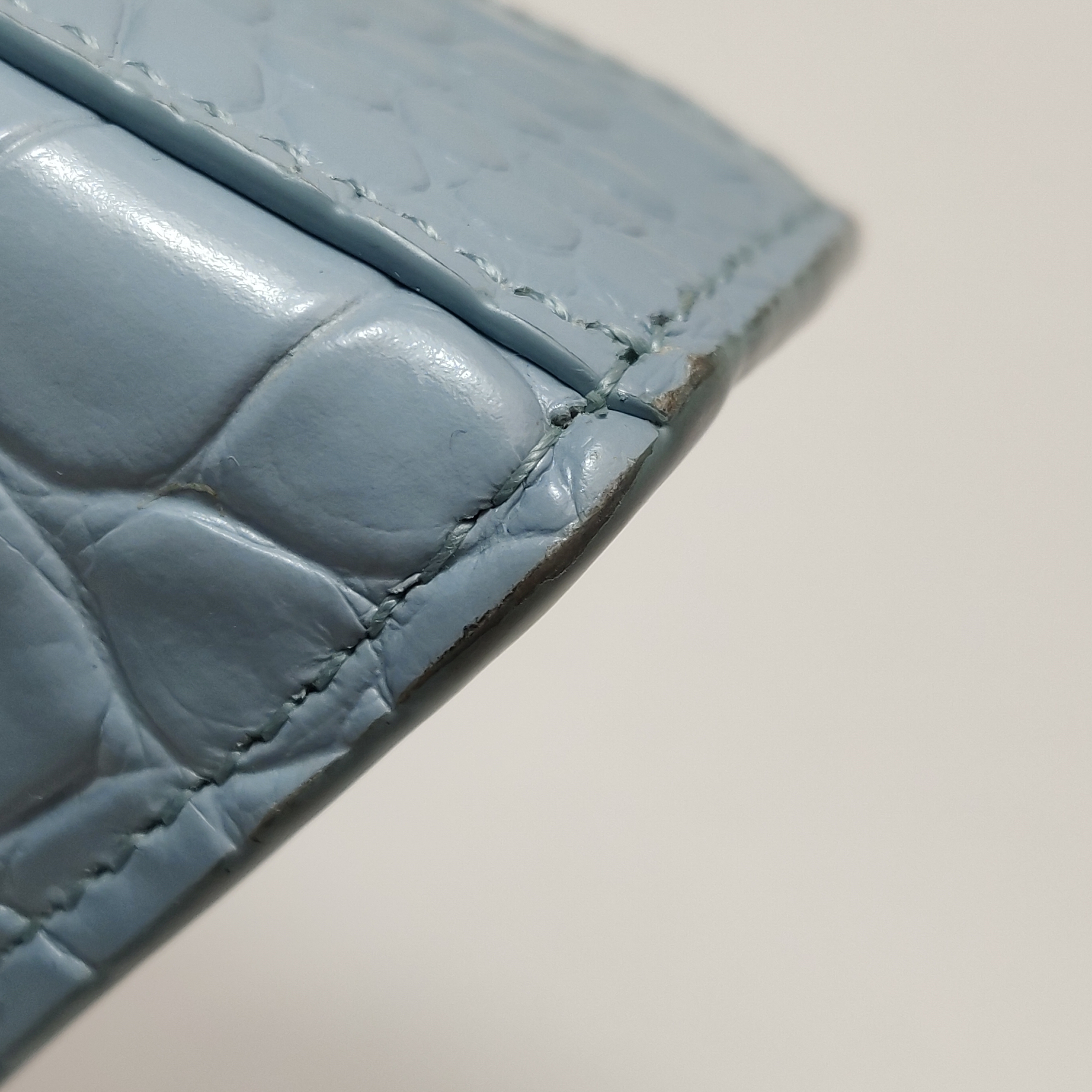 Balenciaga Hourglass Chain Wallet Crocodile Embossed Leather — photo 14 of 17
