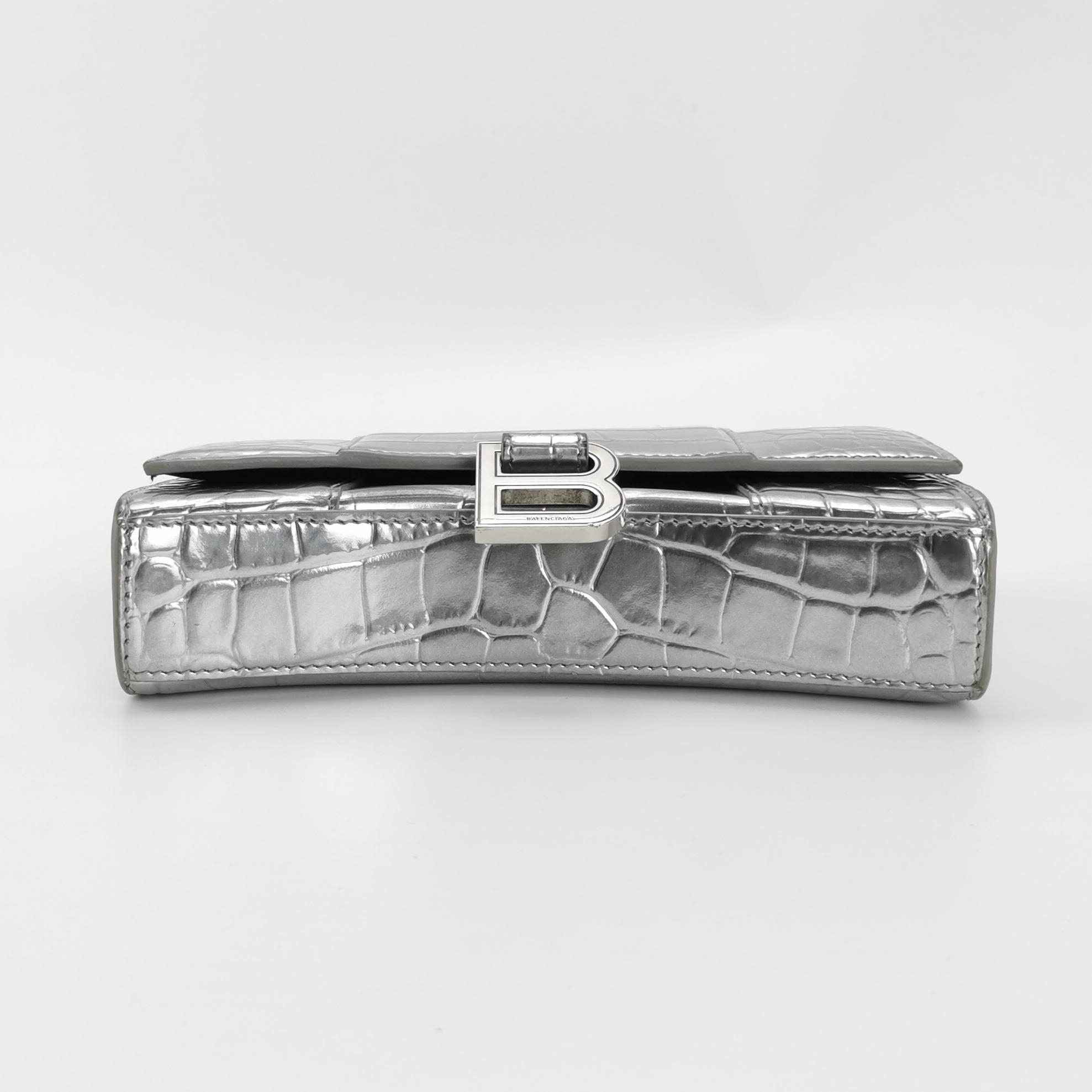 Balenciaga Hourglass Chain Wallet Crocodile Embossed Leather — photo 6 of 19