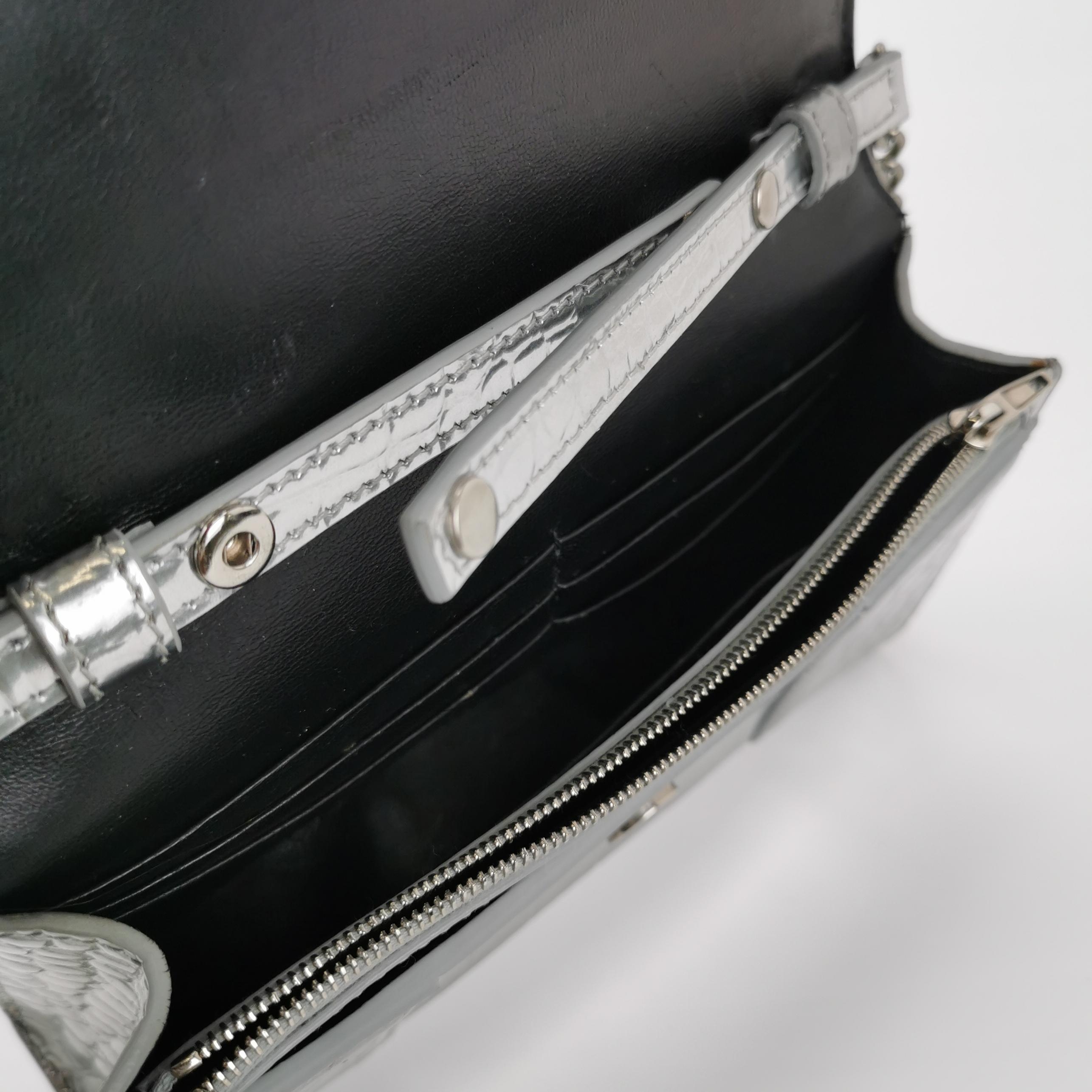 Balenciaga Hourglass Chain Wallet Crocodile Embossed Leather — photo 7 of 19