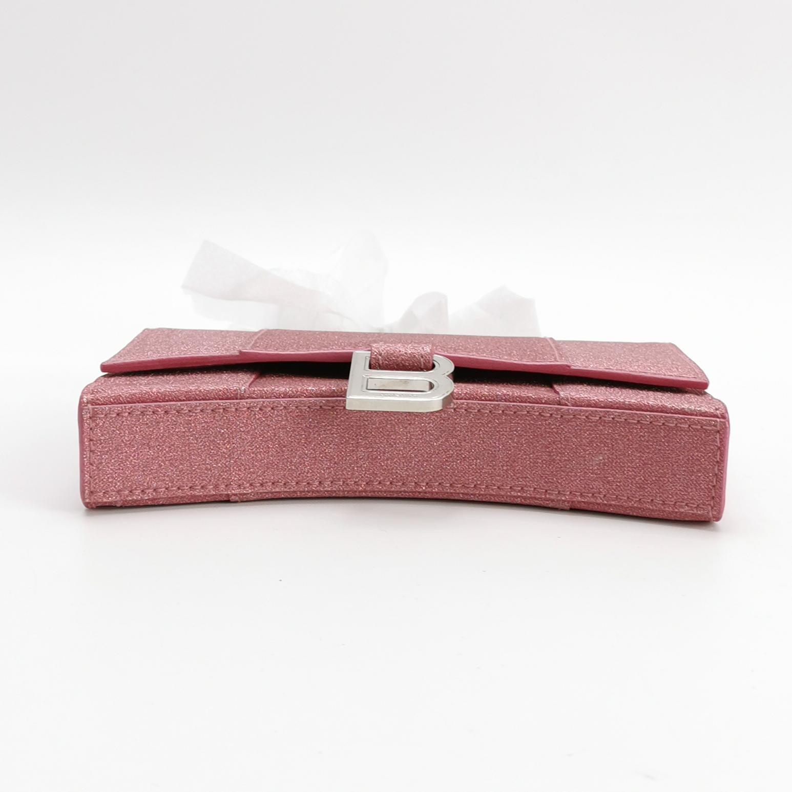 Balenciaga Hourglass Chain Wallet Glitter Leather — photo 5 of 9