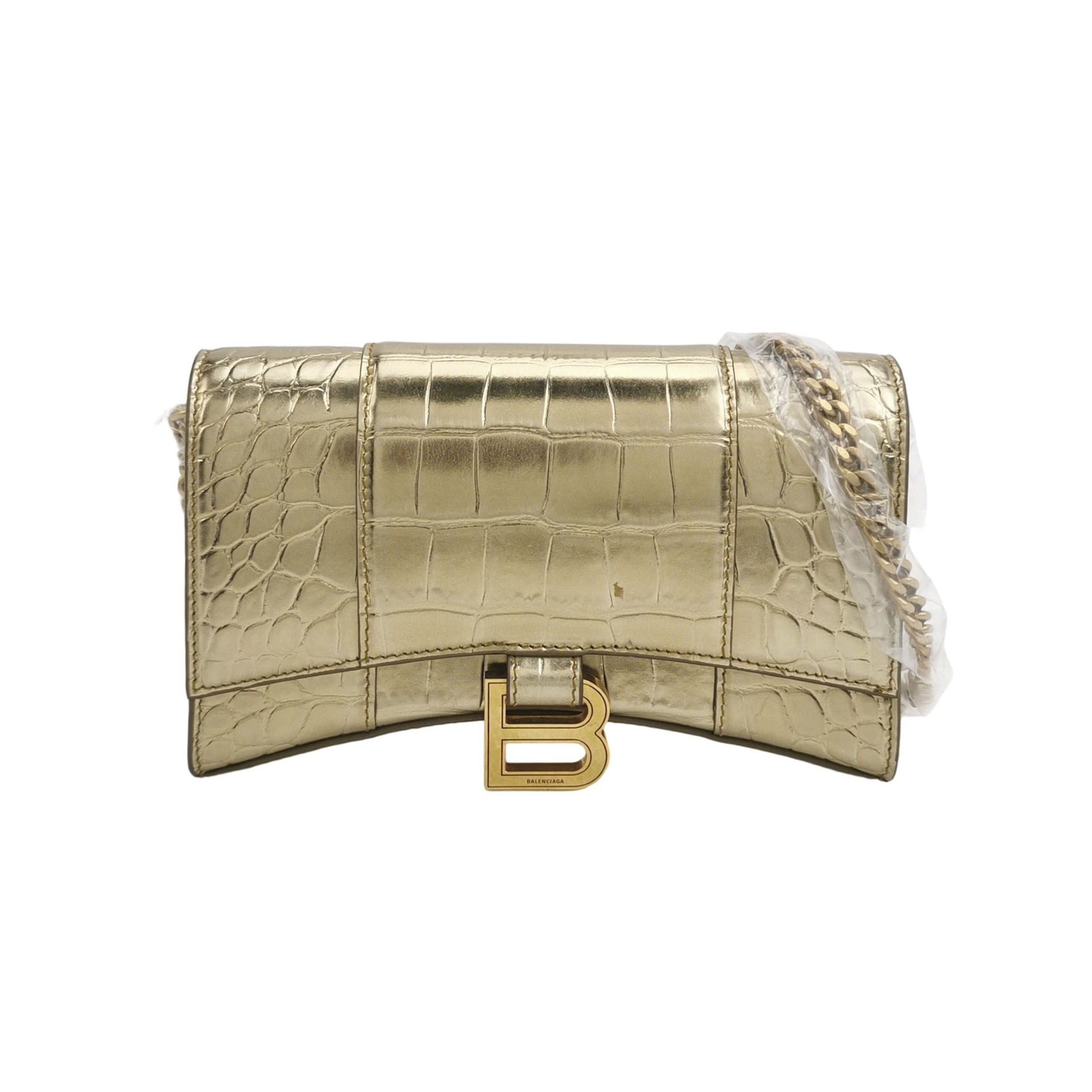 Balenciaga Hourglass Chain Wallet Crocodile Embossed Leather — photo 1 of 20