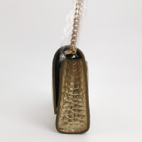 Balenciaga Hourglass Chain Wallet Crocodile Embossed Leather — thumbnail 3