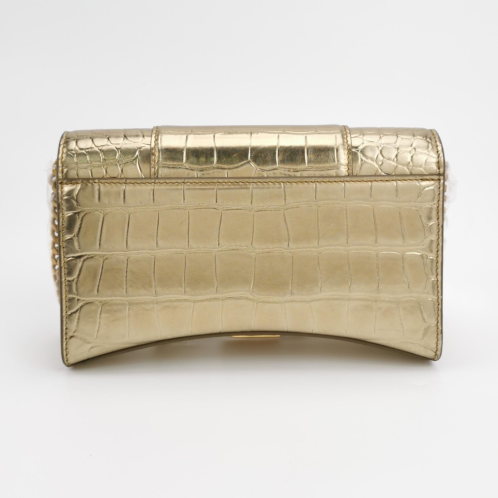 Balenciaga Hourglass Chain Wallet Crocodile Embossed Leather — photo 5 of 20